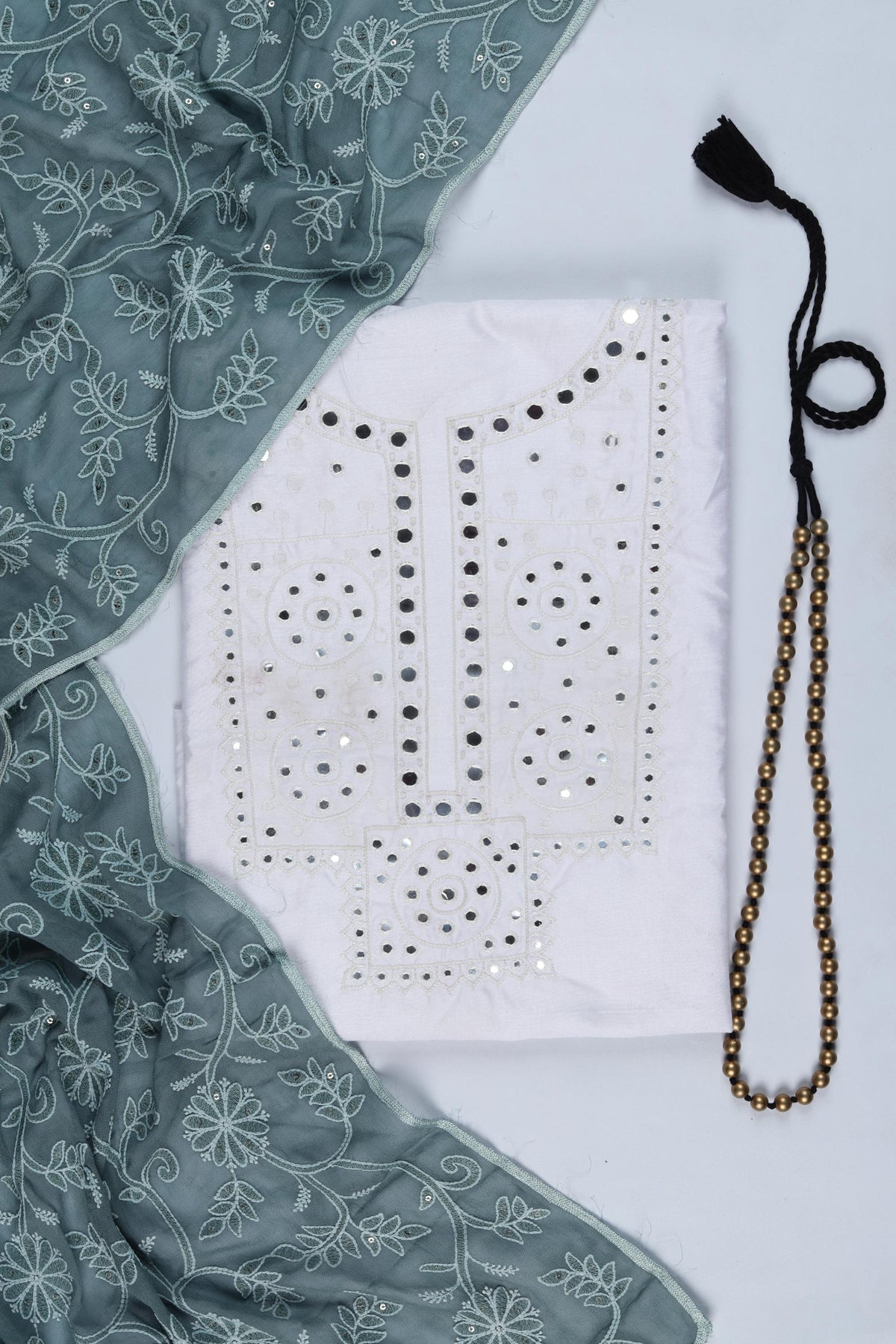 Cotton Silk Piece Unstitched Suit Set – Classic Ethnic Style-350