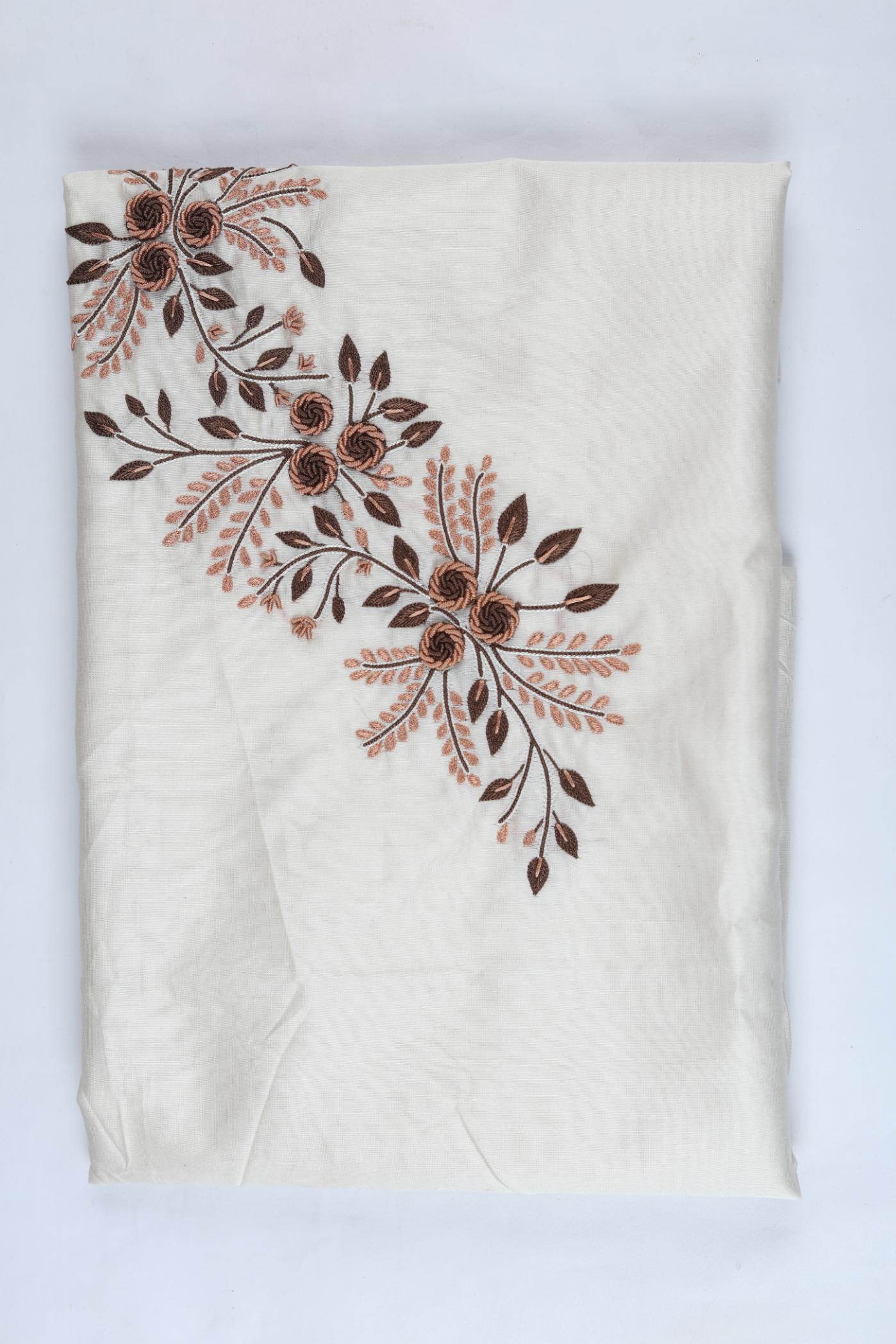 Embroidered Chanderi Kurta Fabric -120