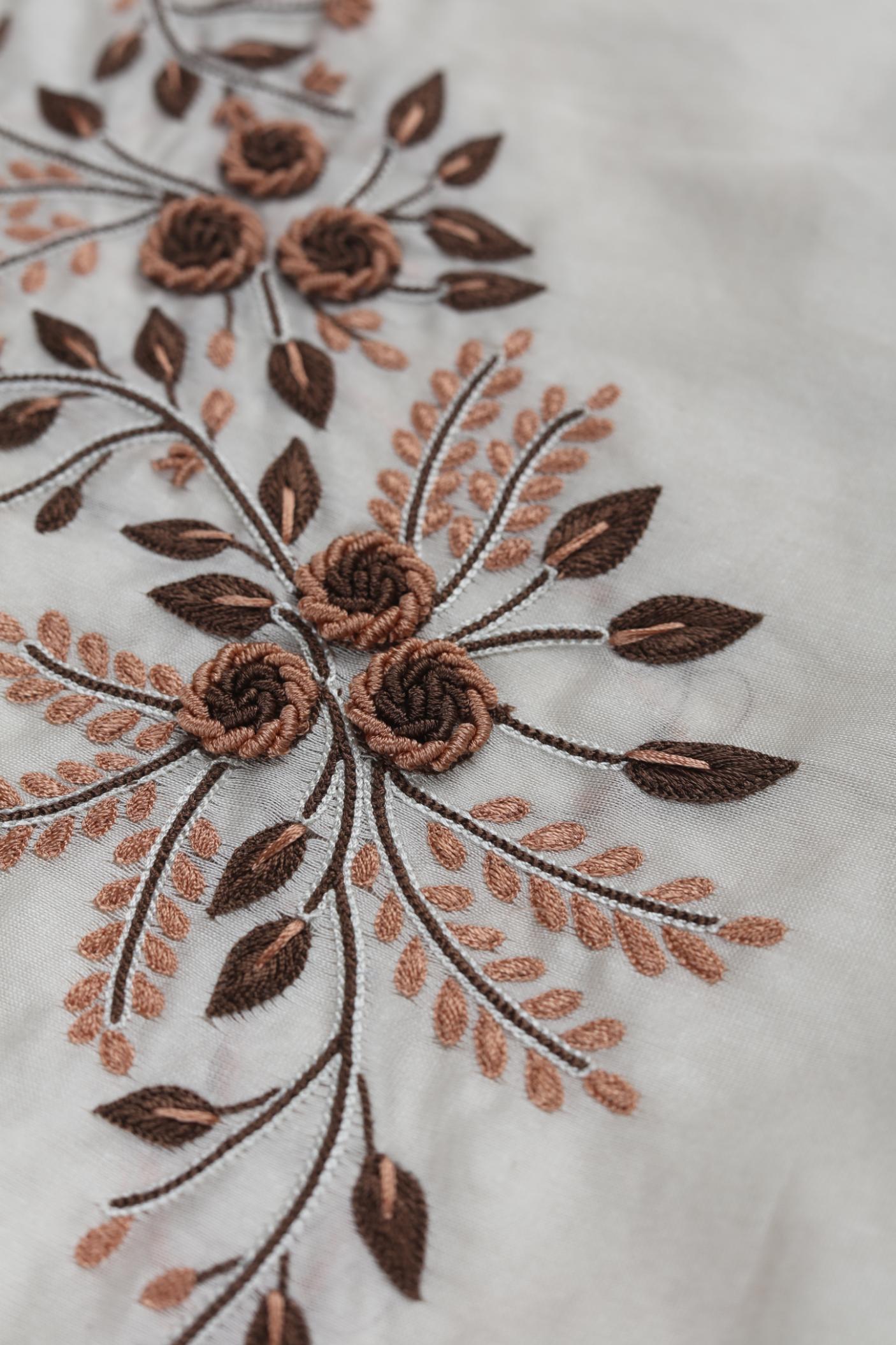 Embroidered Chanderi Kurta Fabric -120