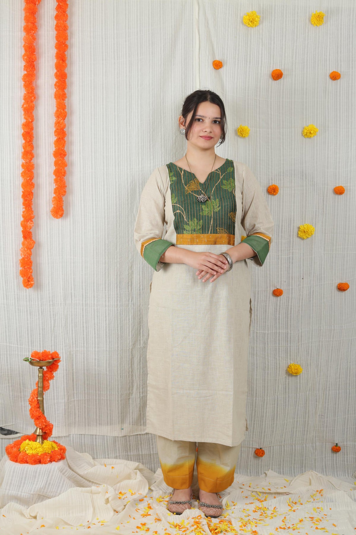 Cotton Ready-to-Wear Kurta - Elegant Ethnic Design NAV-001