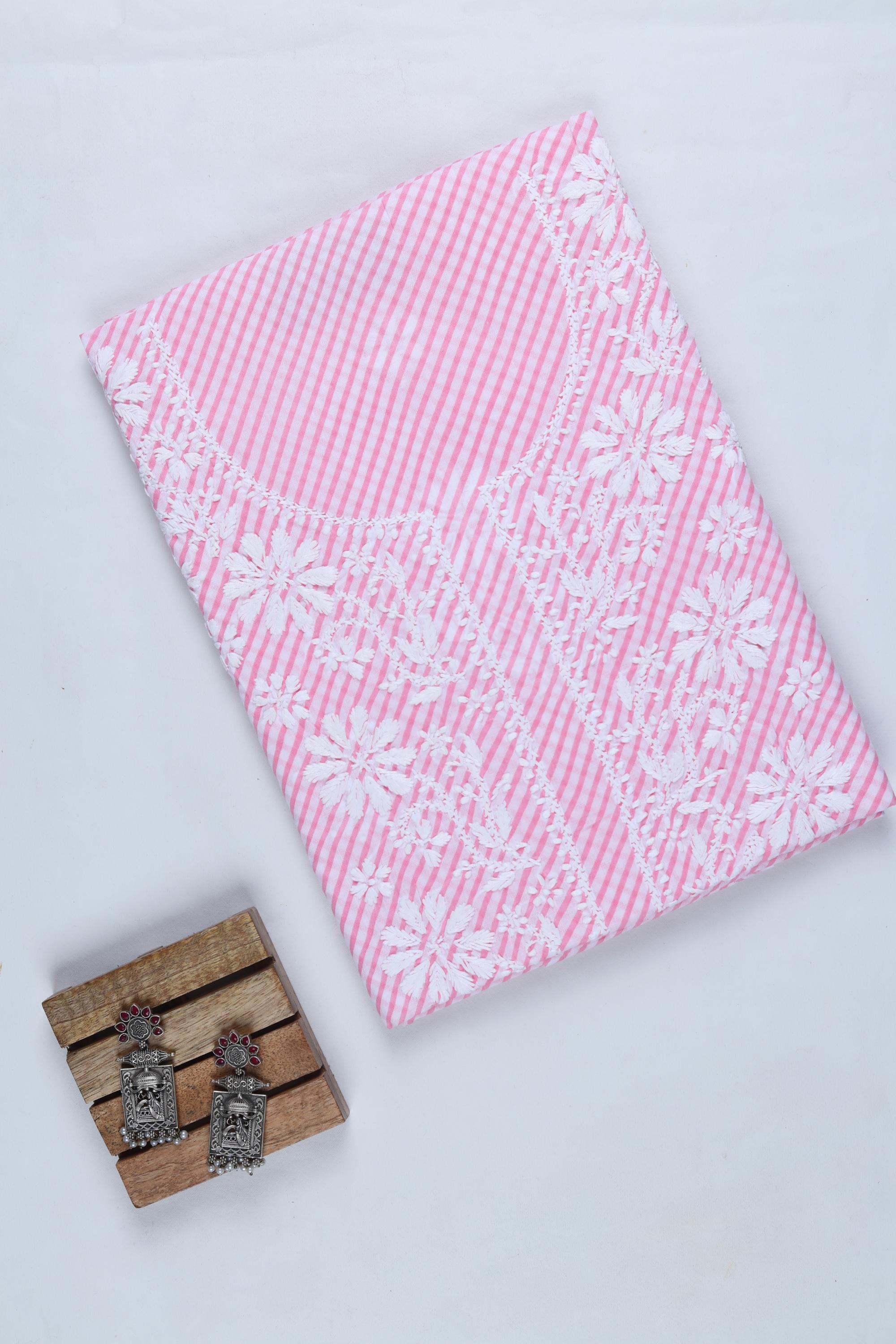 Lucknowi leheriya cotton Kurta Fabric -121