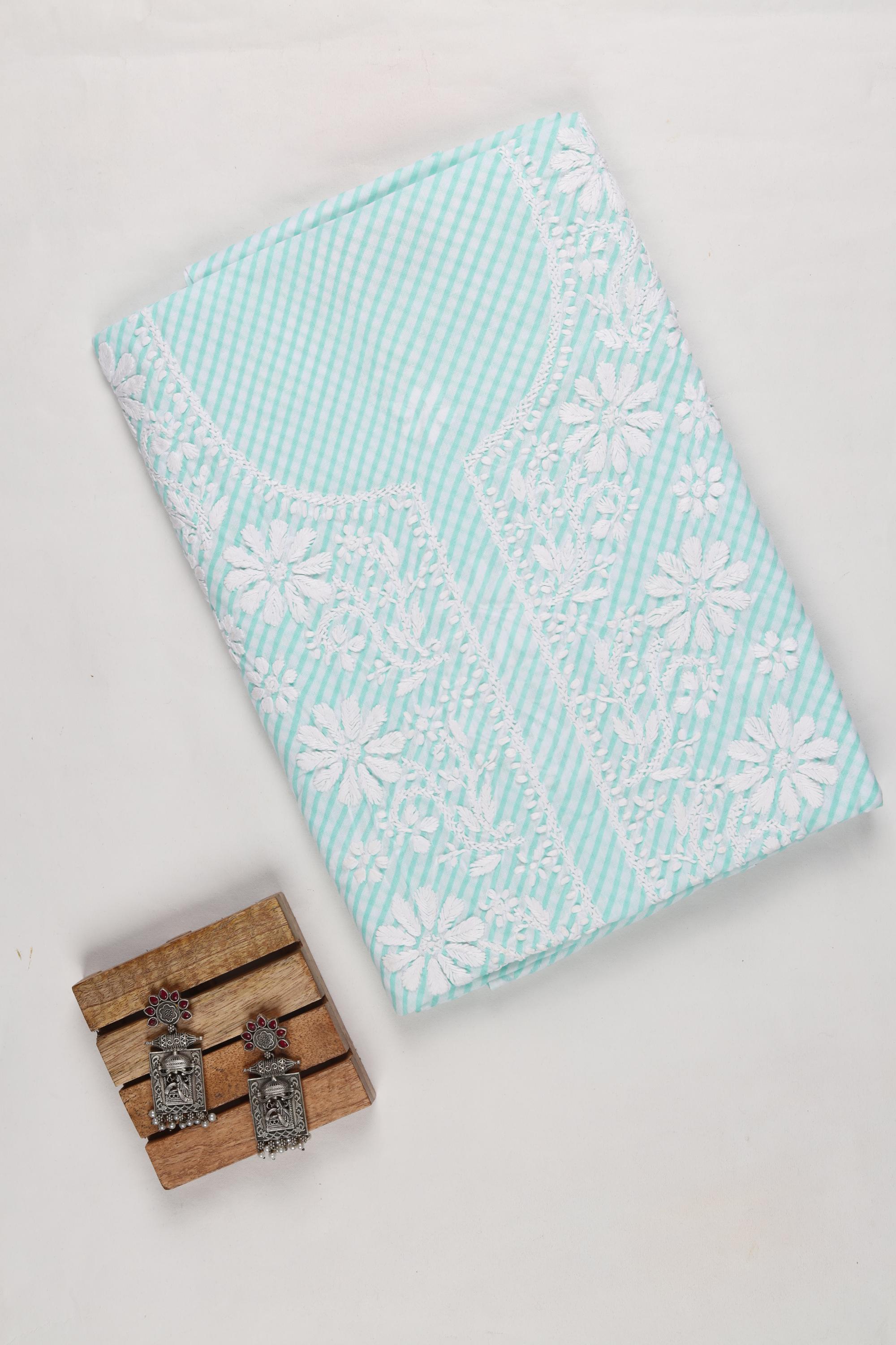 Lucknowi leheriya cotton Kurta Fabric -124