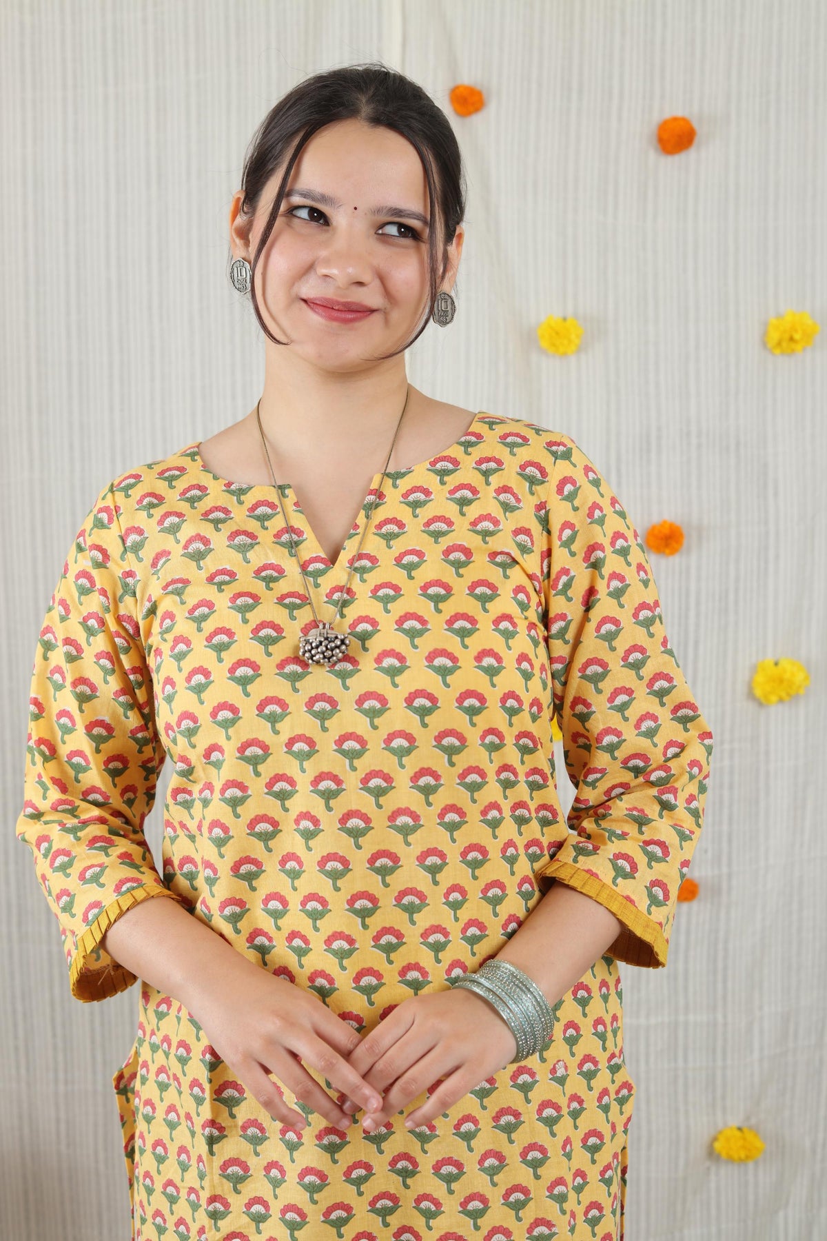 Cotton Ready-to-Wear Kurta - Elegant Ethnic Design NAV-019
