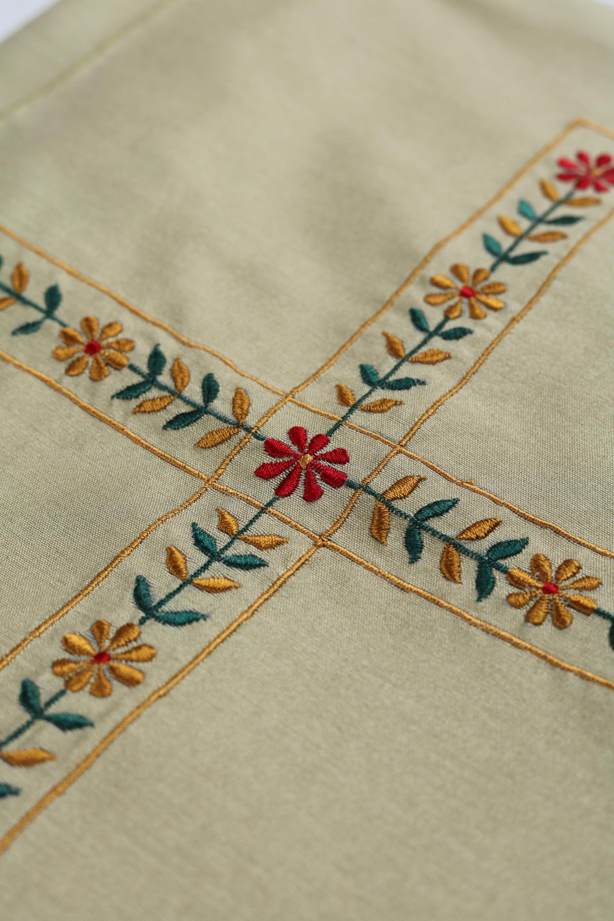 Chanderi Silk Piece Unstitched Suit Set – Classic Ethnic Style-357