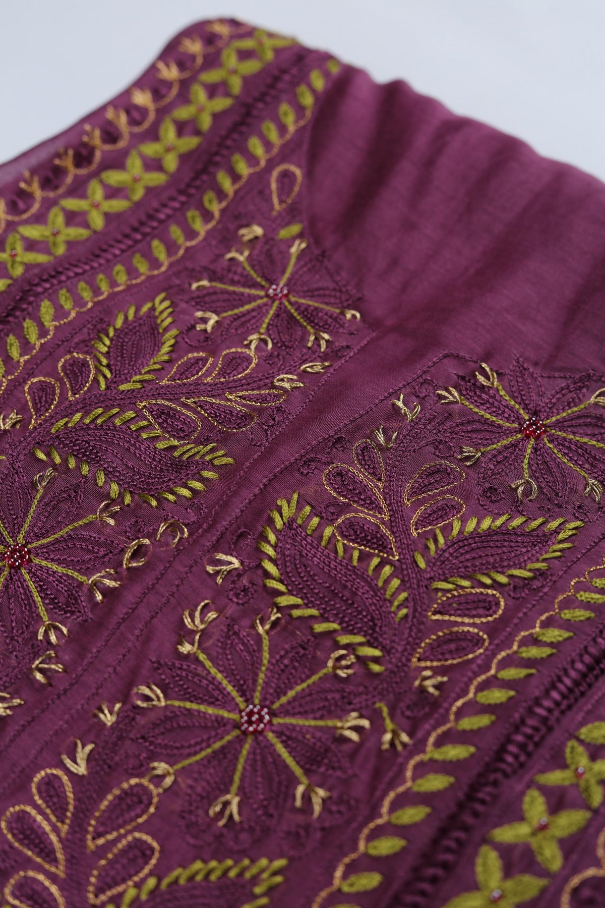Chanderi Silk Piece Unstitched Suit Set – Classic Ethnic Style-362