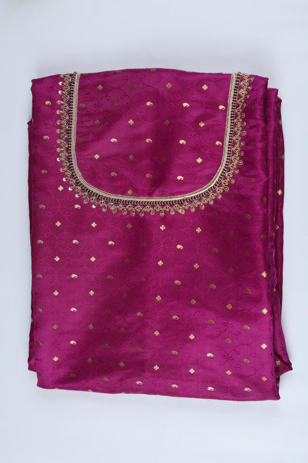 Pure Silk Piece Unstitched Suit Set – Classic Ethnic Style-370