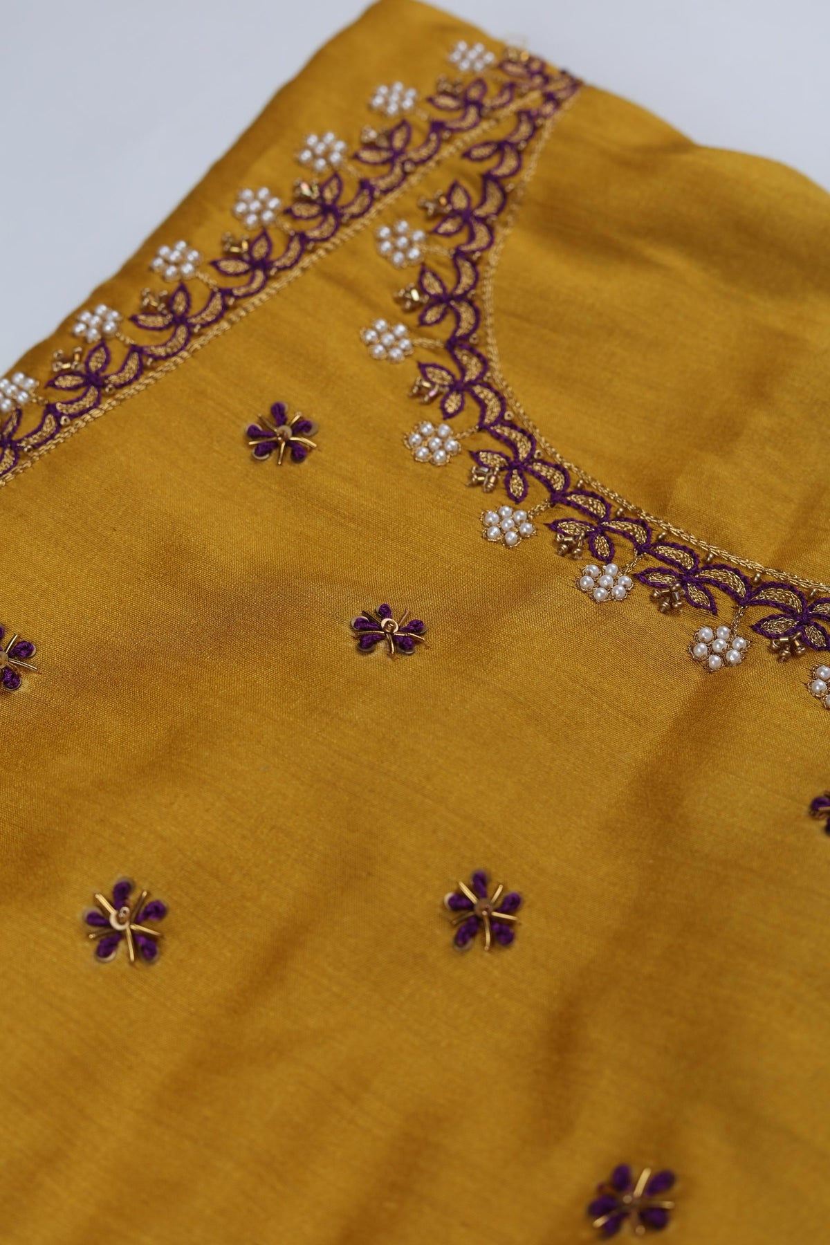 Chanderi Silk Piece Unstitched Suit Set – Classic Ethnic Style-371