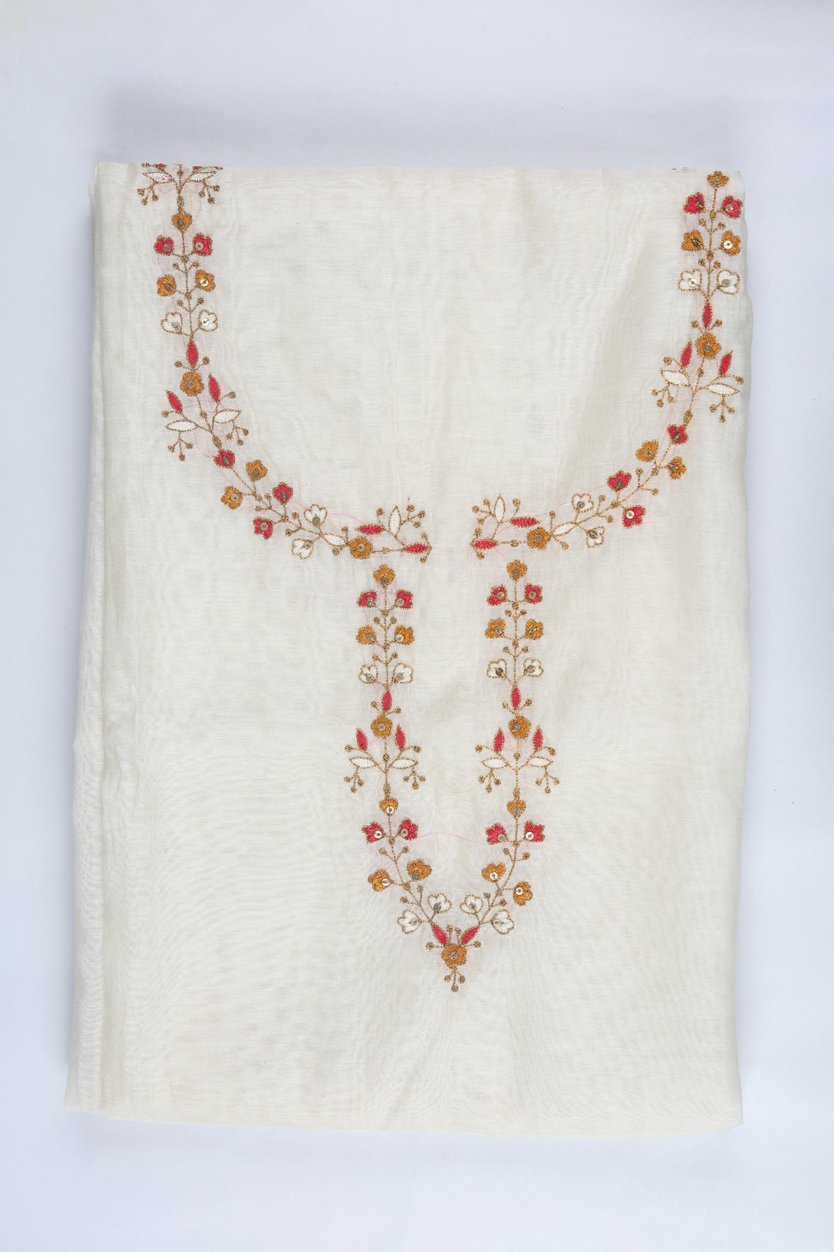 Chanderi Silk Piece Unstitched Suit Set – Classic Ethnic Style-374