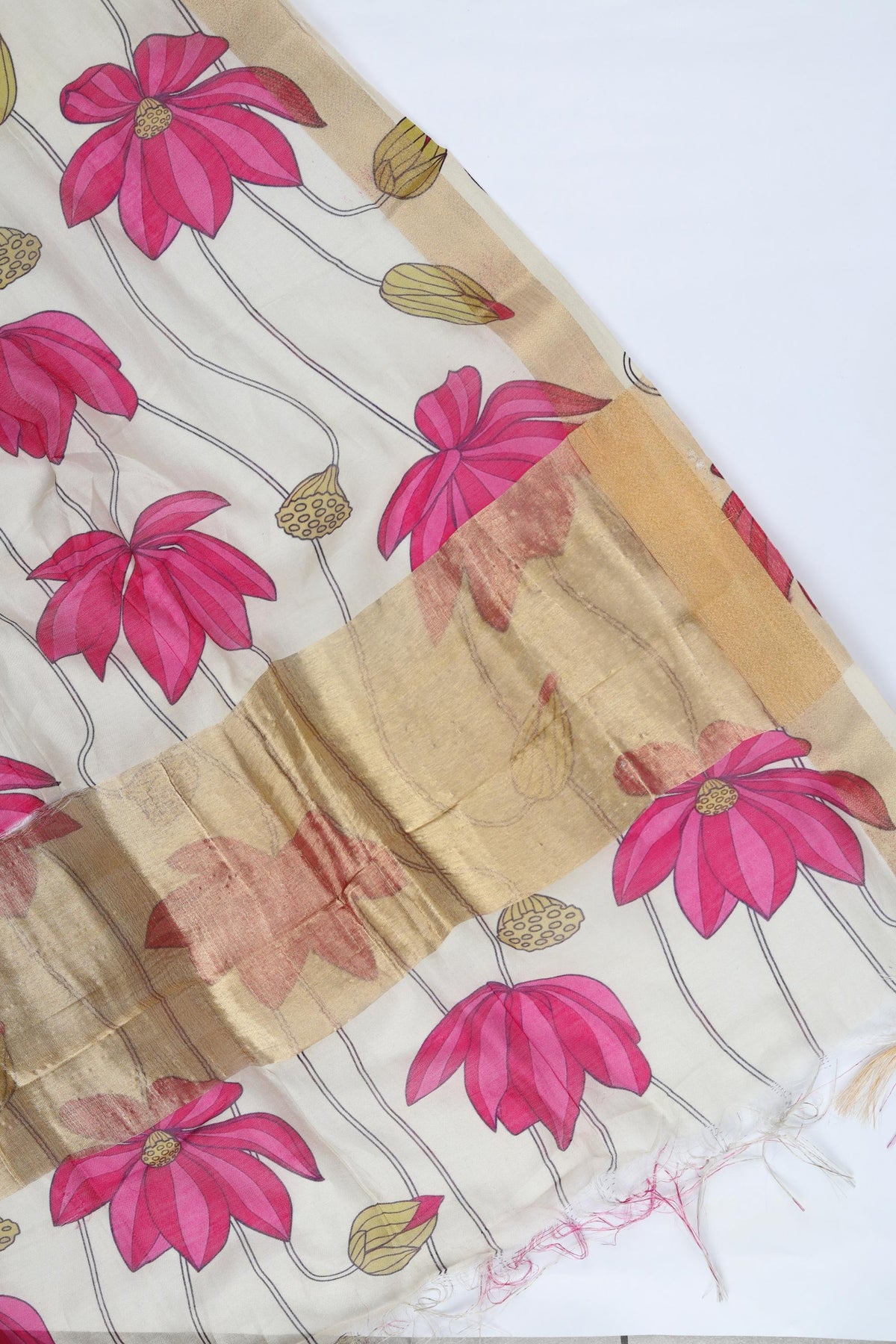 Chanderi Silk 3 Piece Unstitched Suit Set – Classic Ethnic Style-387