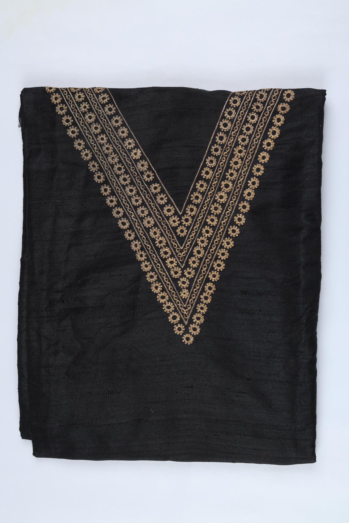 Raw Silk 3 Piece Unstitched Suit Set – Classic Ethnic Style-394