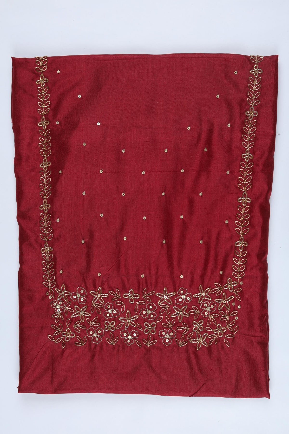 Pure Silk 3 Piece Unstitched Suit Set – Classic Ethnic Style-395