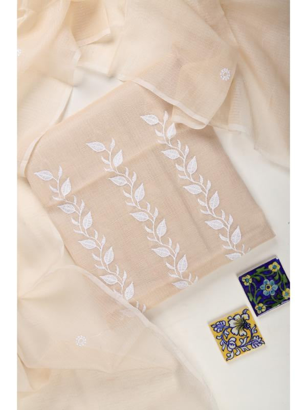 white Leaf on beige