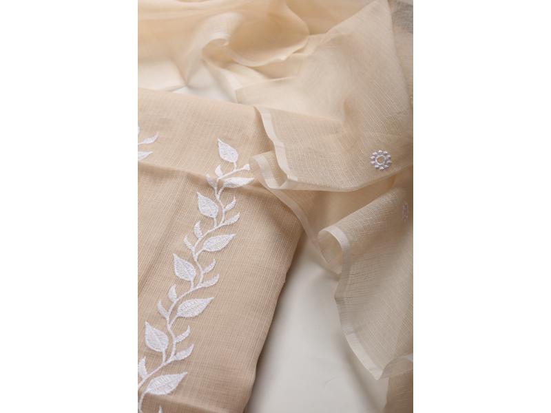 white Leaf on beige