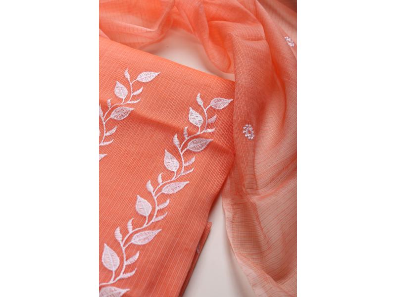 white Leaf on orange