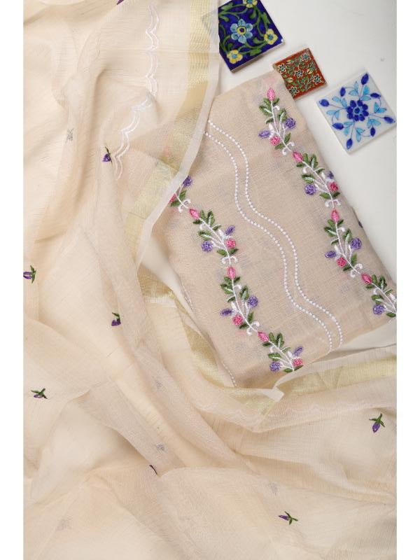 Beige Kota on colourful vel