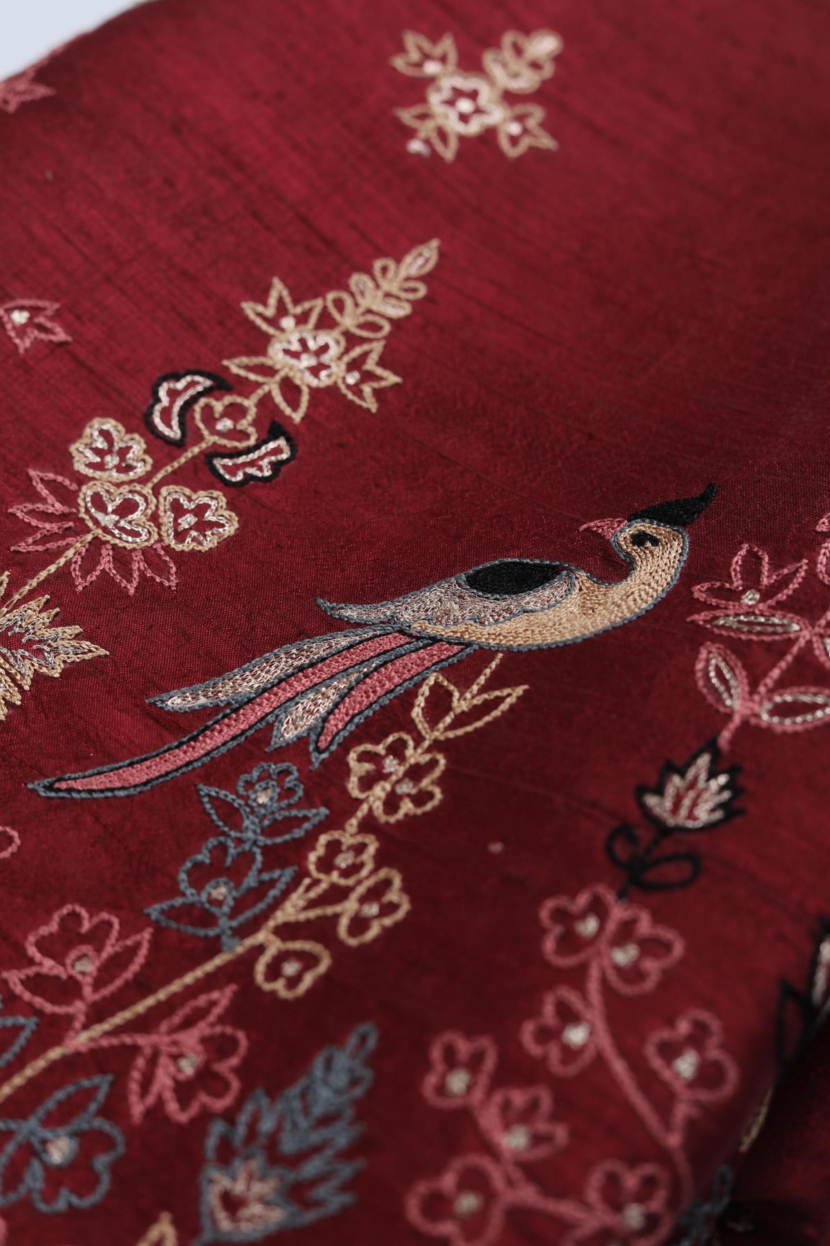 Raw Silk 3 Piece Unstitched Suit Set – Classic Ethnic Style-403