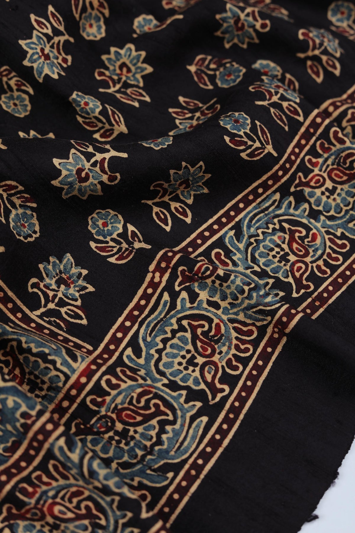 Raw Silk 3 Piece Unstitched Suit Set – Classic Ethnic Style-403