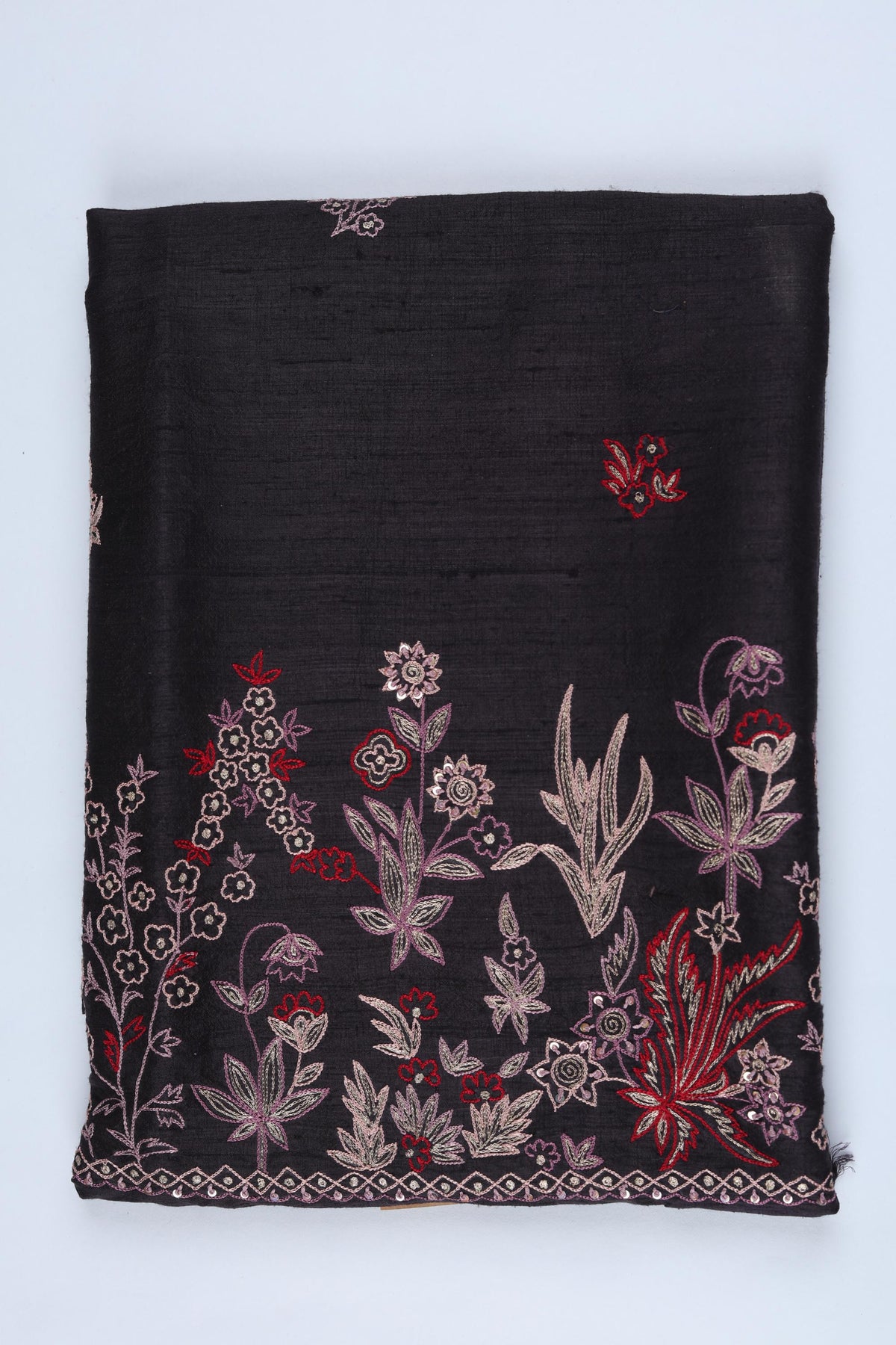 Raw Silk 3 Piece Unstitched Suit Set – Classic Ethnic Style-404
