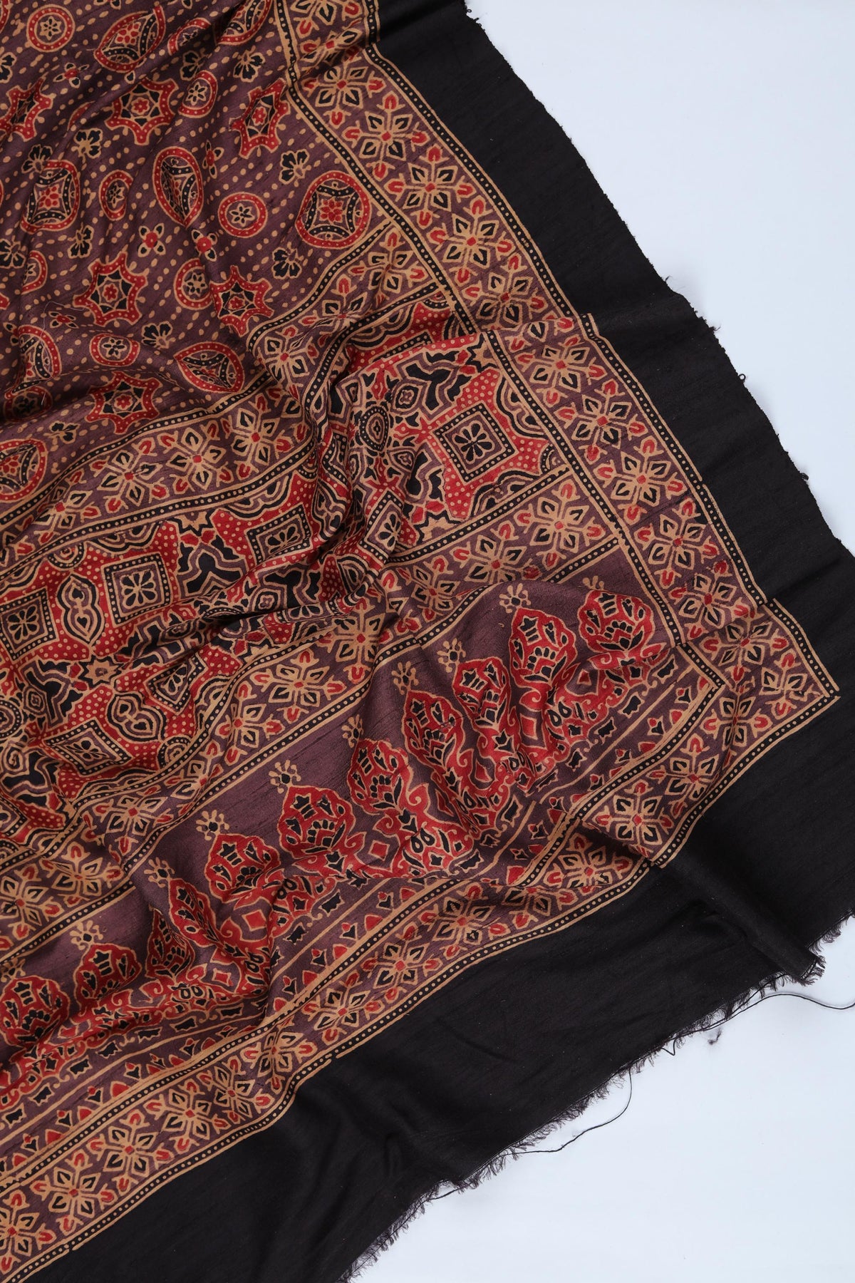 Raw Silk 3 Piece Unstitched Suit Set – Classic Ethnic Style-404