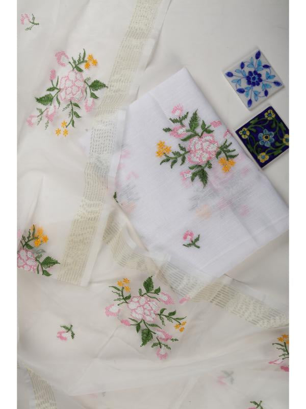 Pink & green Floral Kota