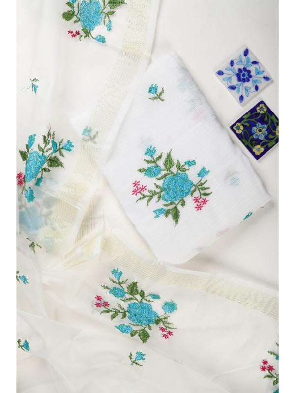 Blue Floral Kota