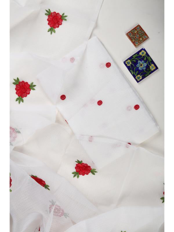 White & Red Polka dot