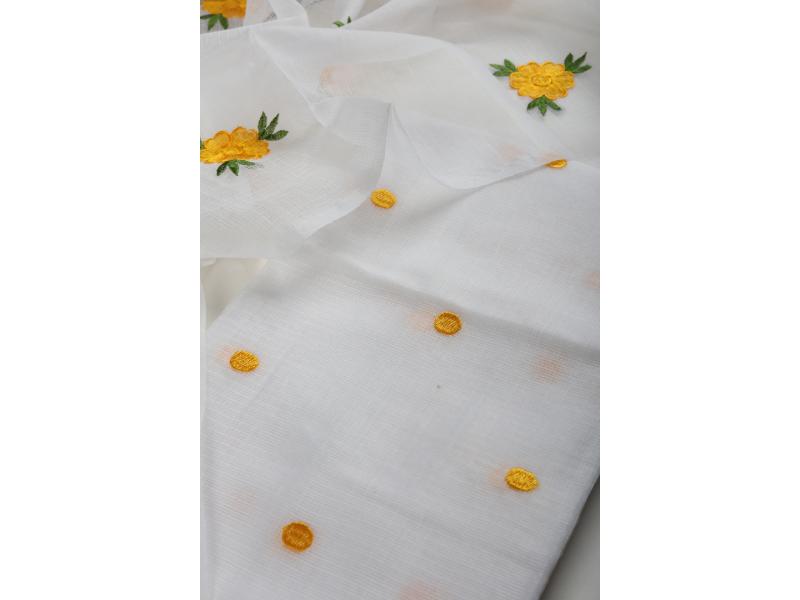 White & yellow Polka dot