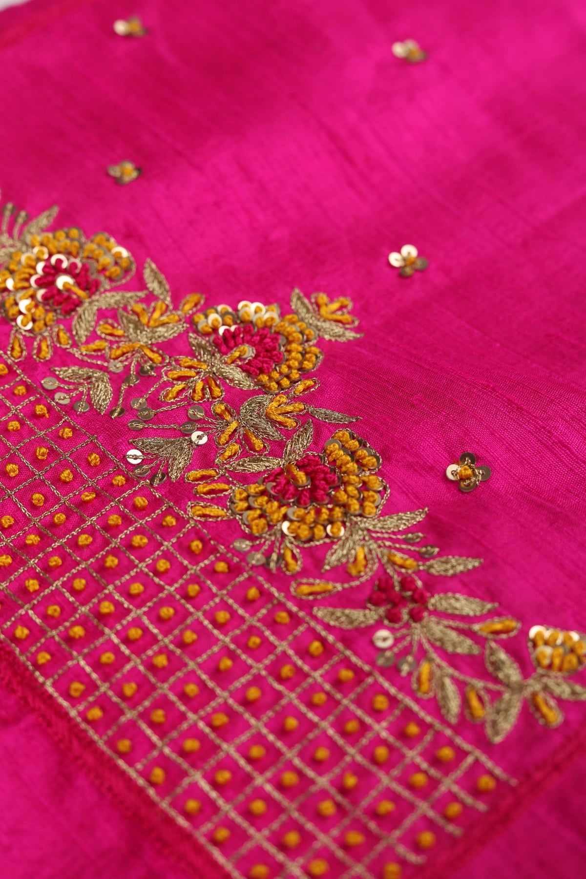 Raw Silk 3 Piece Unstitched Suit Set – Classic Ethnic Style-430