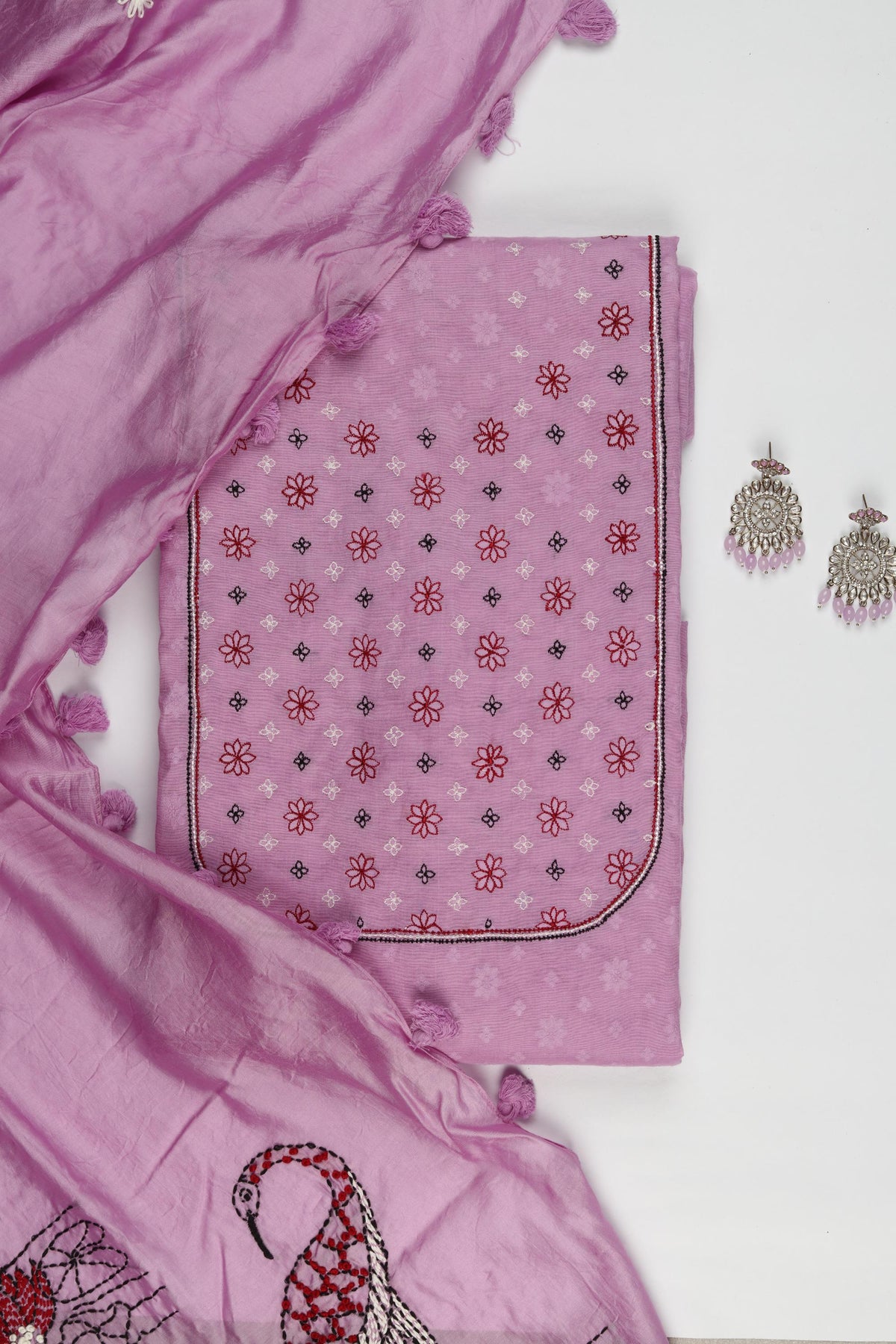 Cotton 2 Piece Unstitched Suit Set – Classic Ethnic Style-437