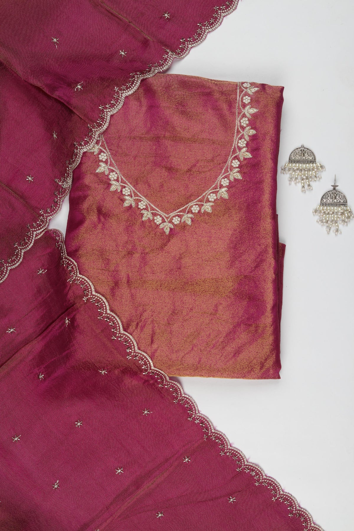 Tissue  3 Piece Unstitched Suit Set – Classic Ethnic Style-441