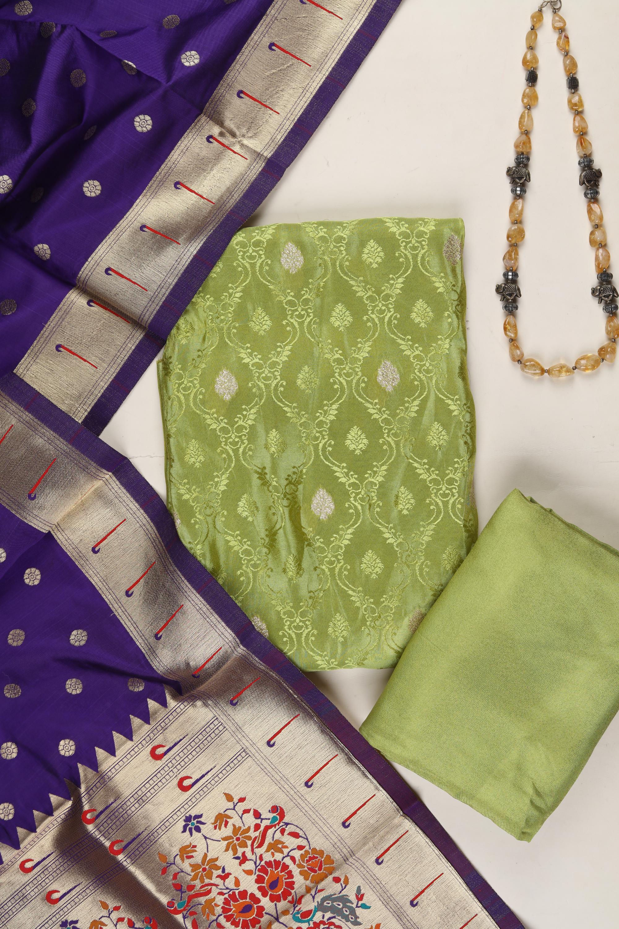Tissue  Paithani  Set -43