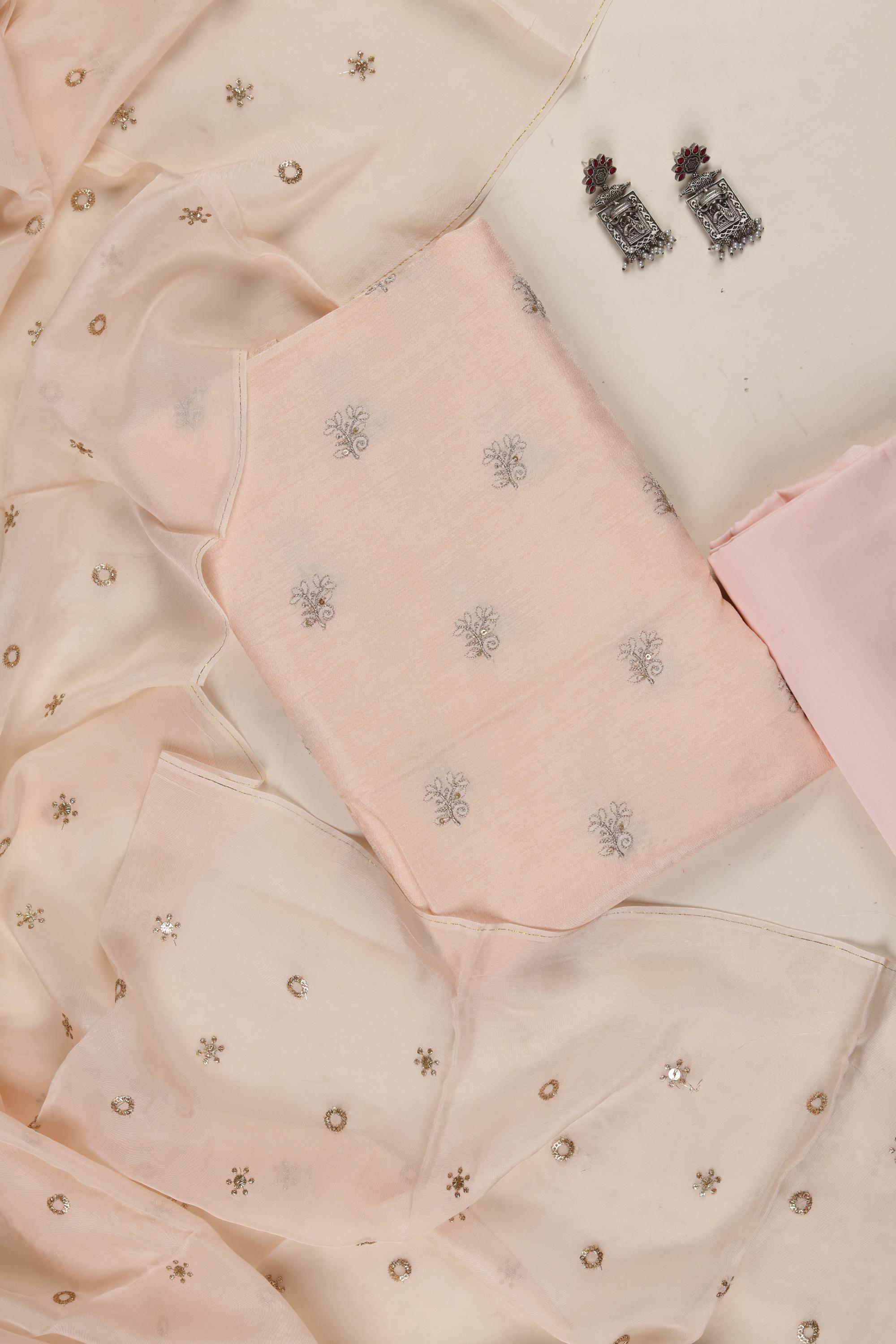 Embroided Blended silk  Set -51
