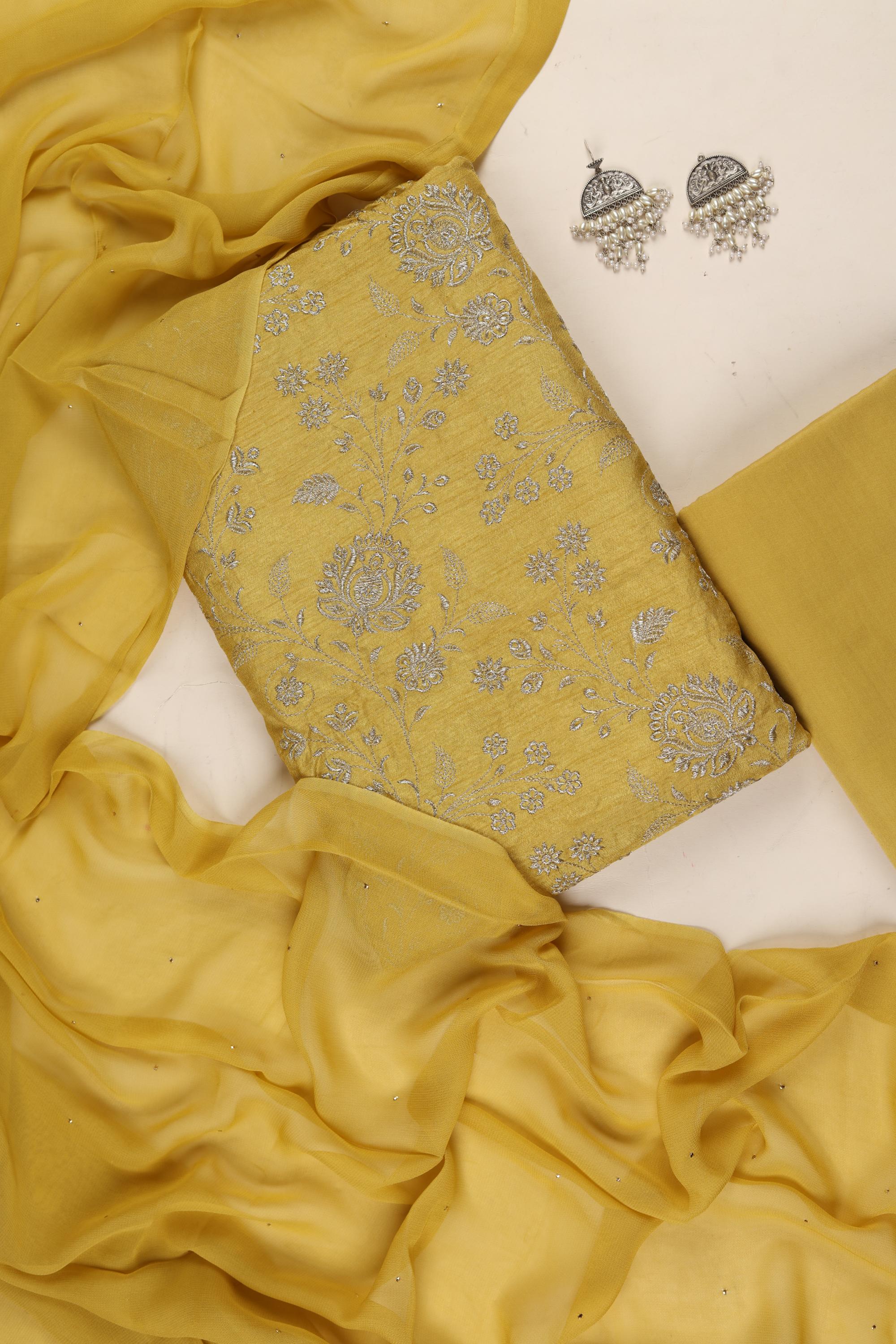 Embroided Blended silk  Set -52