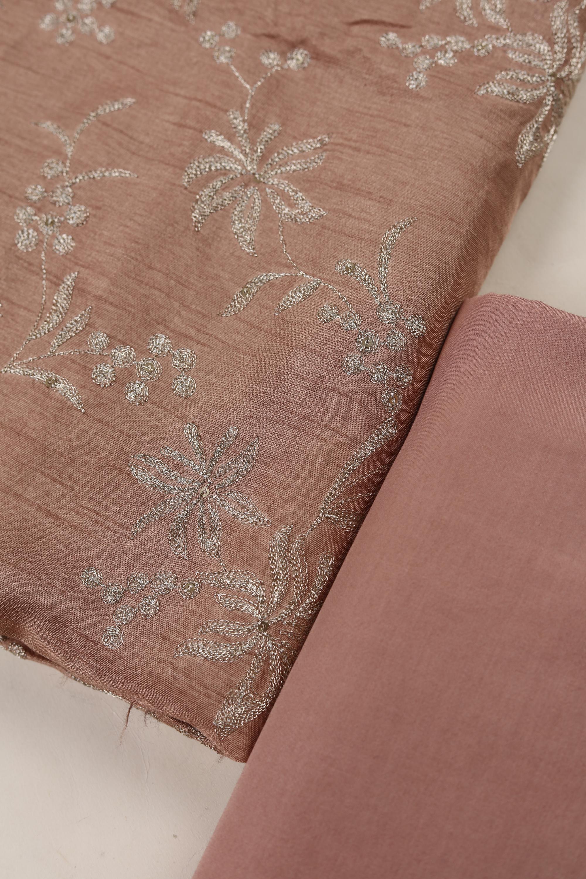 Embroided Blended silk  Set -54