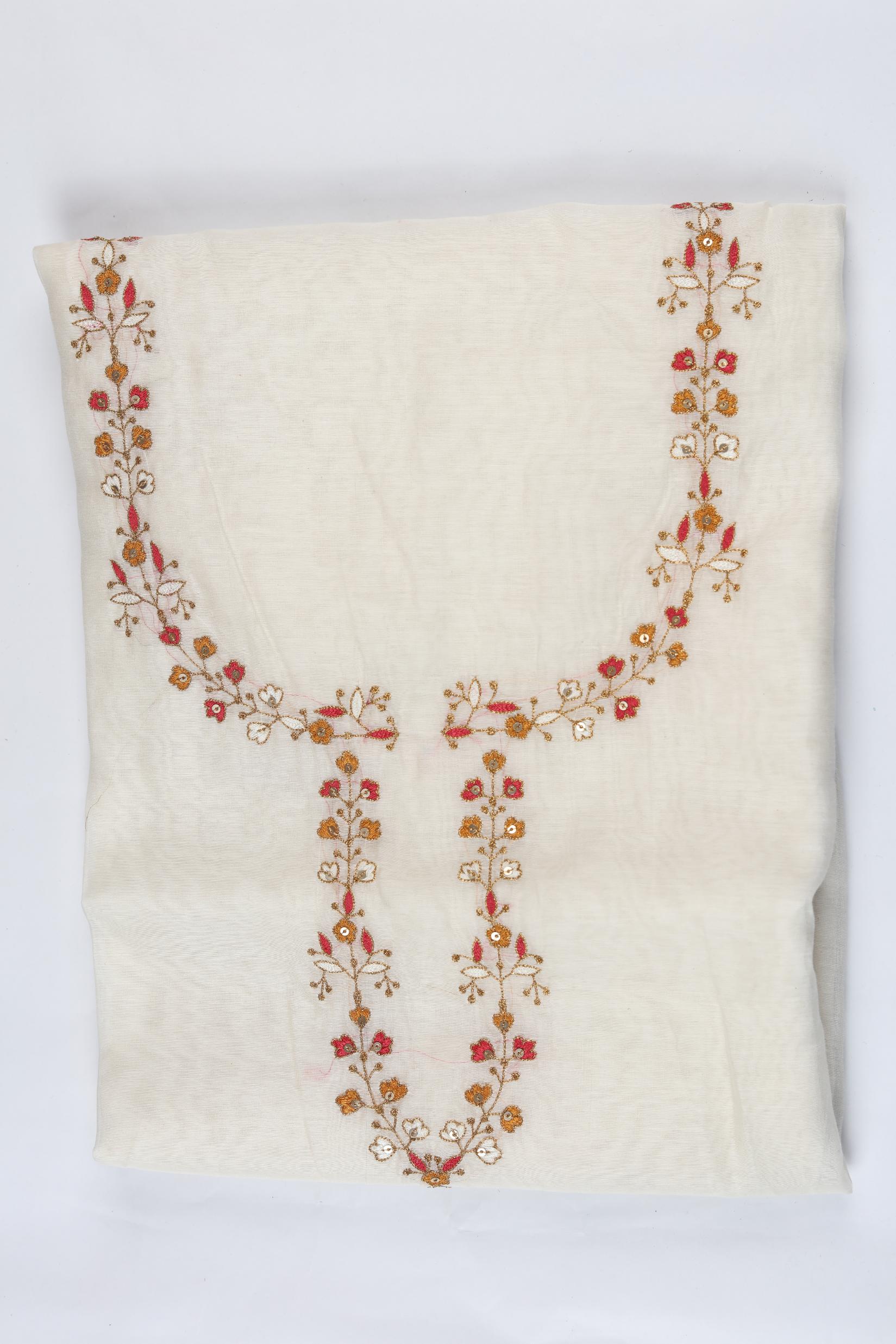 Chanderi 3 Piece Unstitched Suit Set – Elegant Ethnic Design-311