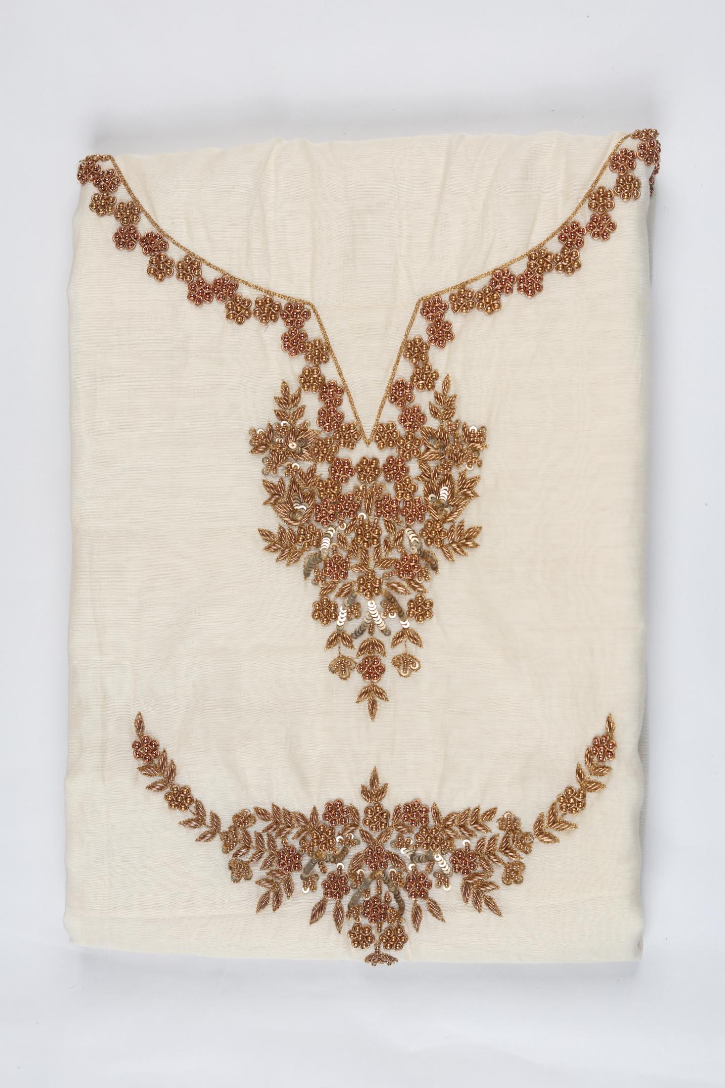 Chanderi 3 Piece Unstitched Suit Set – Elegant Ethnic Design-312