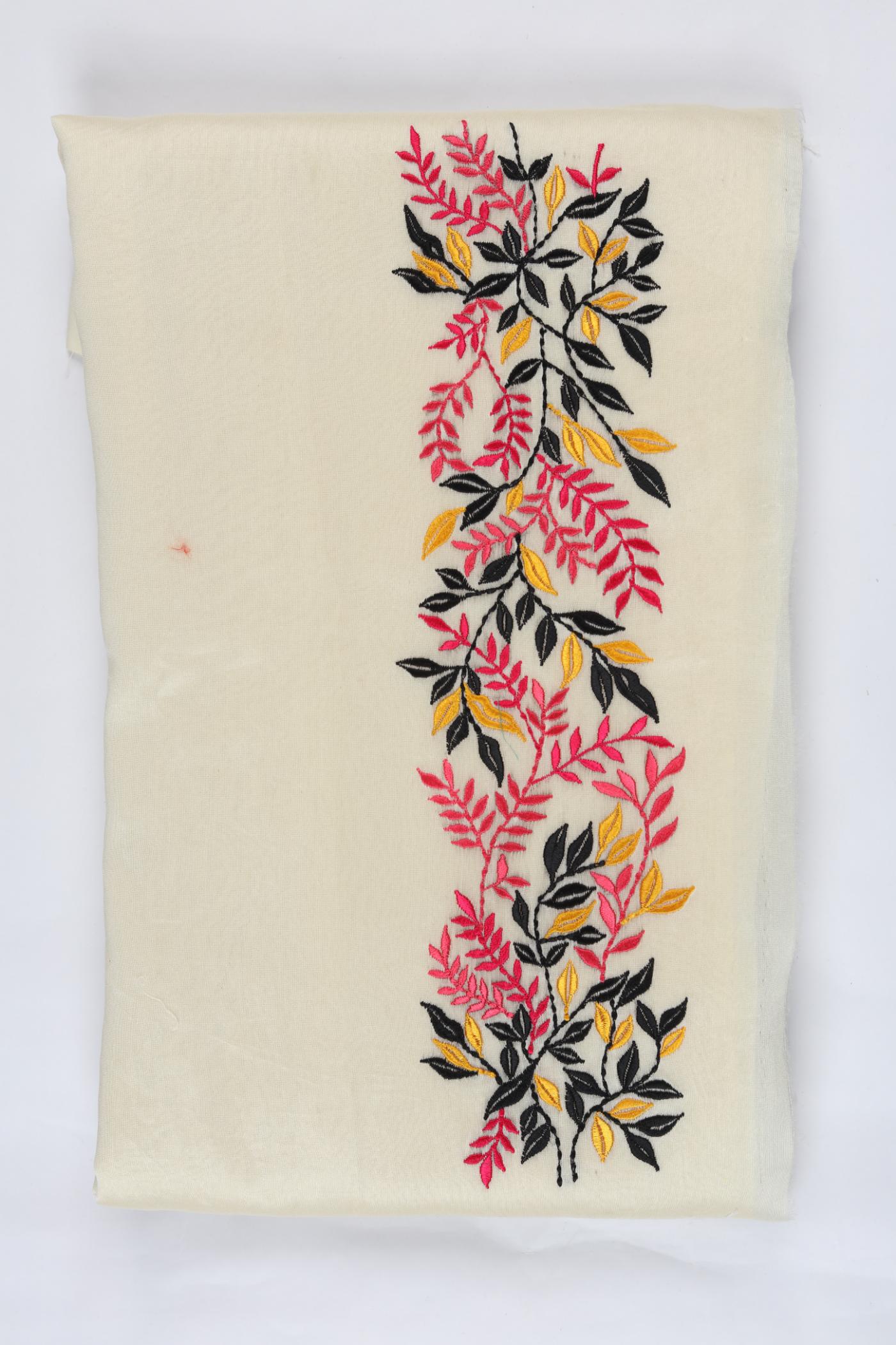 Chanderi 3 Piece Unstitched Suit Set – Elegant Ethnic Design-316