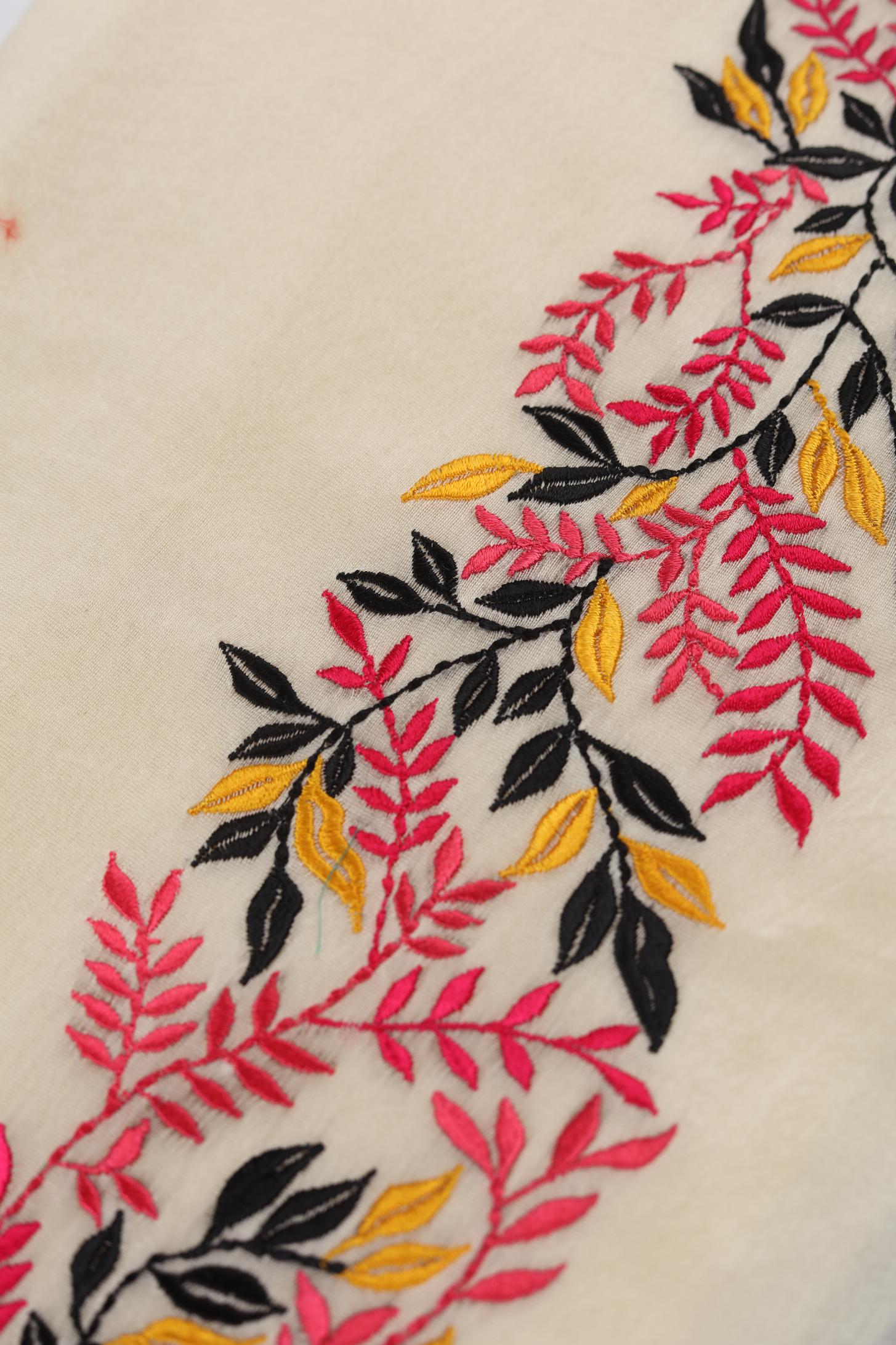 Chanderi 3 Piece Unstitched Suit Set – Elegant Ethnic Design-316