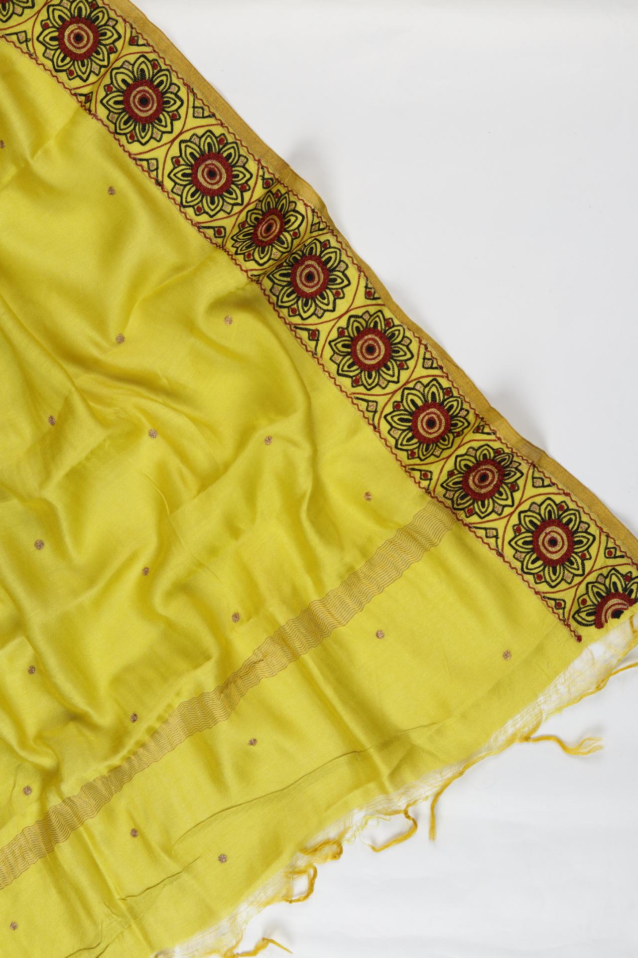 Cotton Silk 2 Piece Unstitched Kurta & Dupatta Set – Elegant Ethnic Design-317