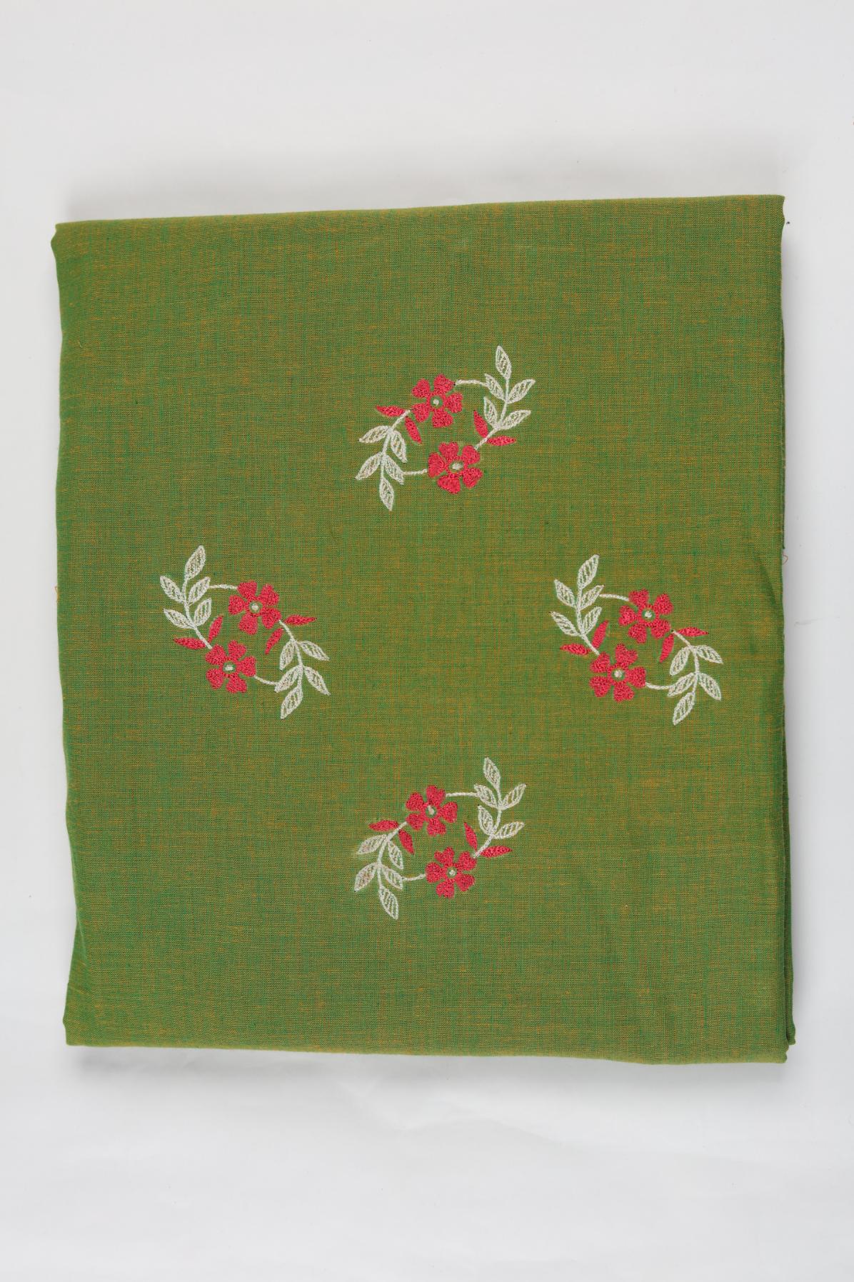 Cotton 3 Piece Unstitched Suit Set – Traditional Design-322