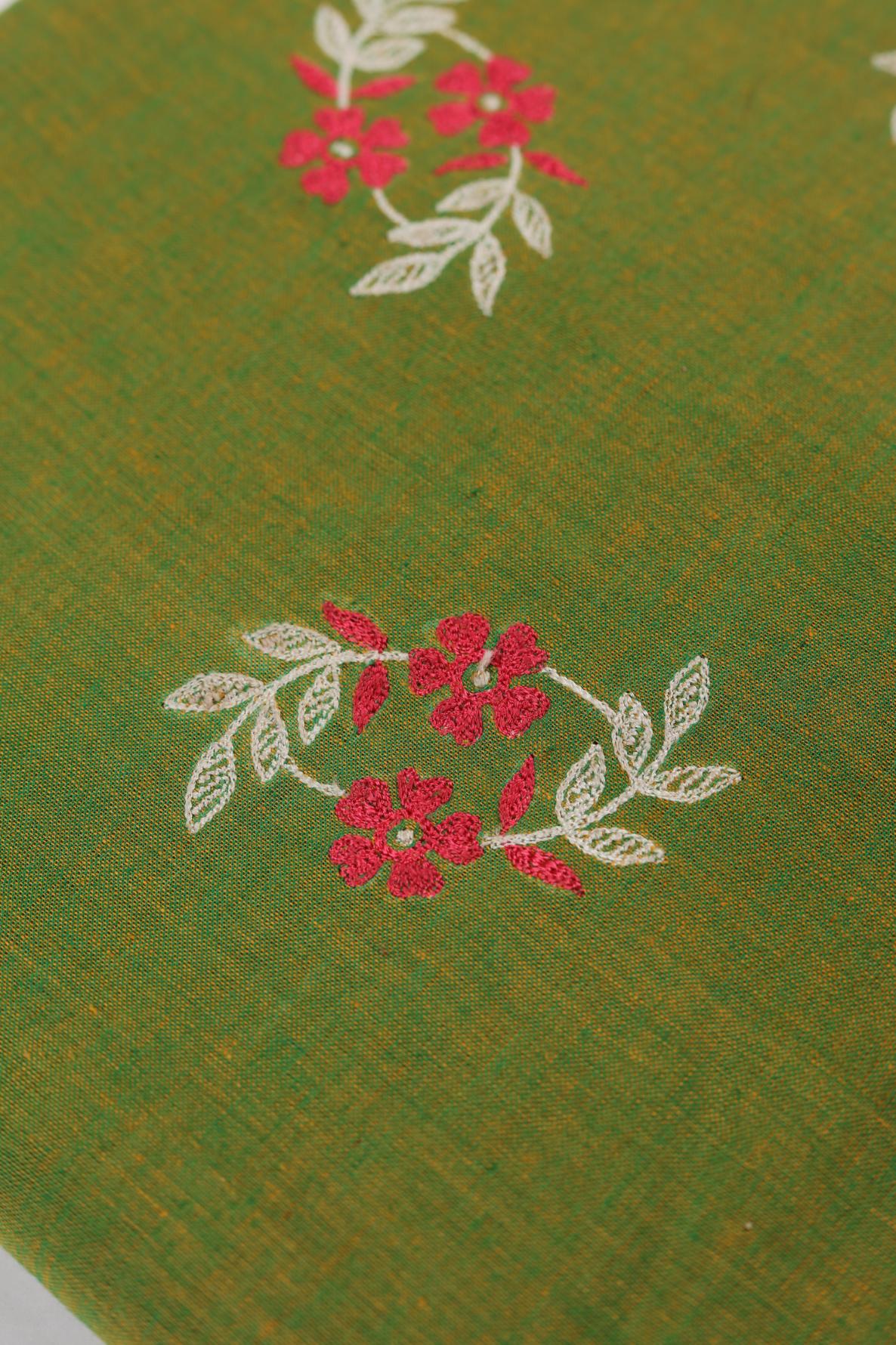 Cotton 3 Piece Unstitched Suit Set – Traditional Design-322