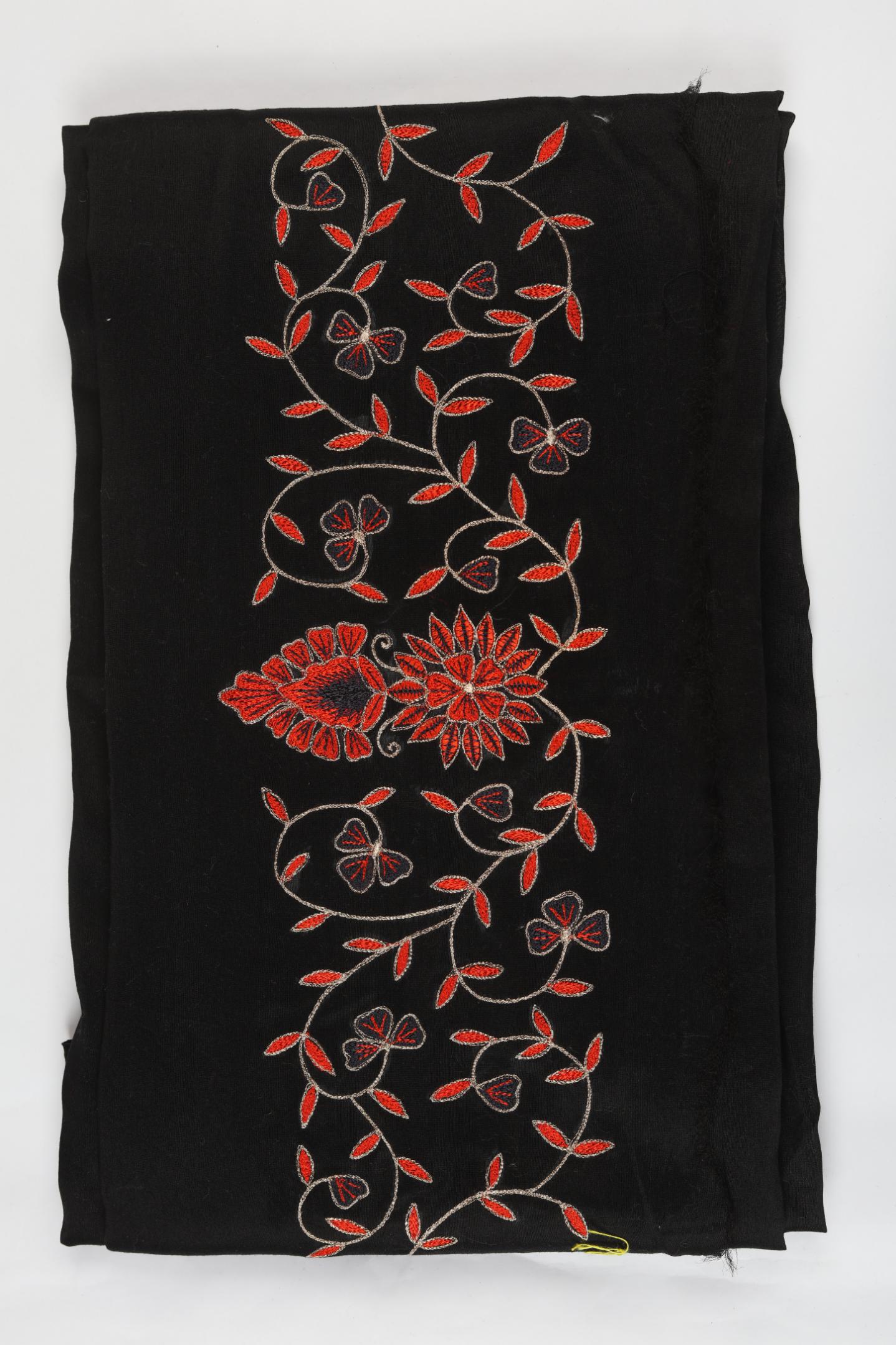 Chanderi  3 Piece Unstitched Suit Set – Elegant Embroidery-423