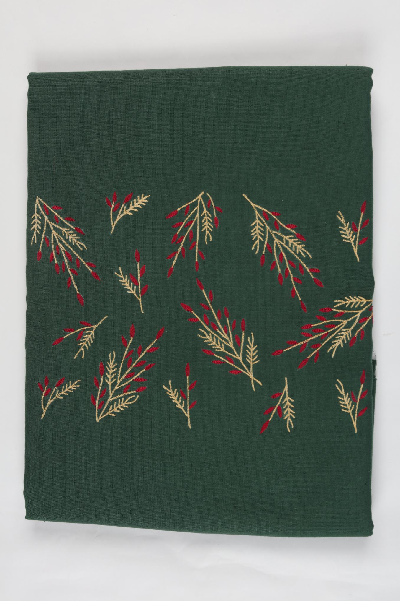 Cotton 3 Piece Unstitched Suit Set – Elegant Embroidery-424