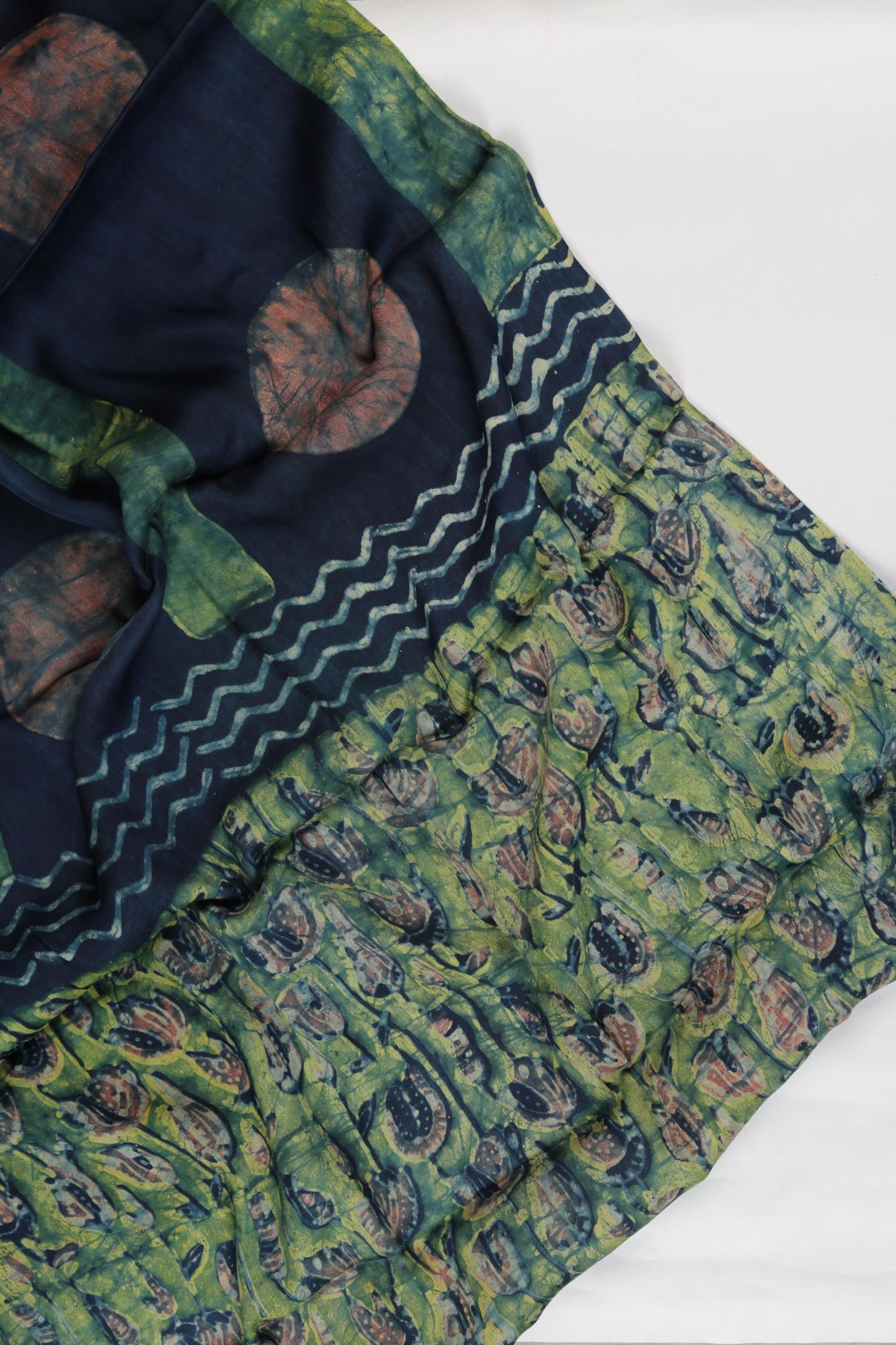 Premium Tussar Modal 2 Piece Unstitched Kurta & Dupatta Set – Traditional Weave-327