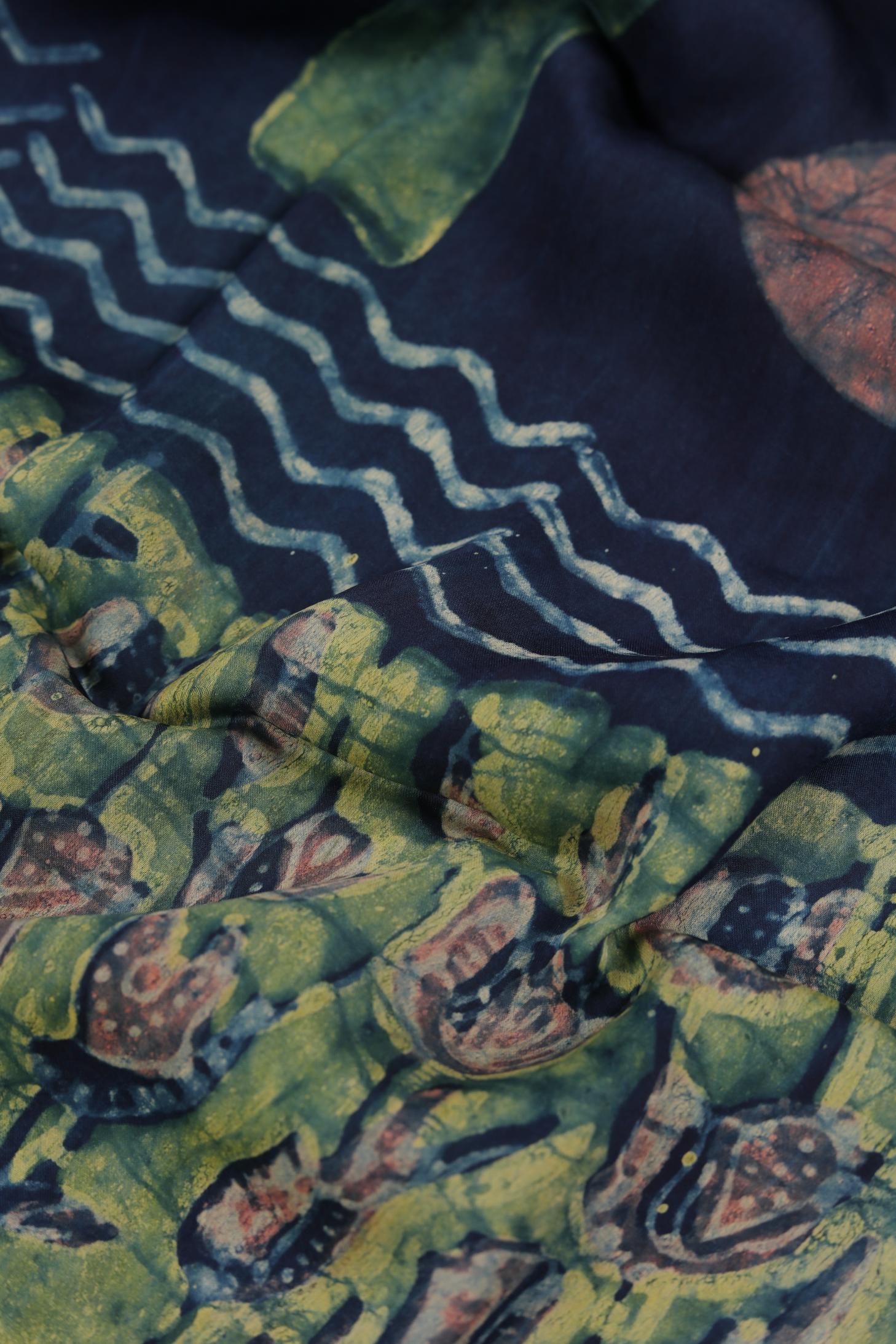 Premium Tussar Modal 2 Piece Unstitched Kurta & Dupatta Set – Traditional Weave-327