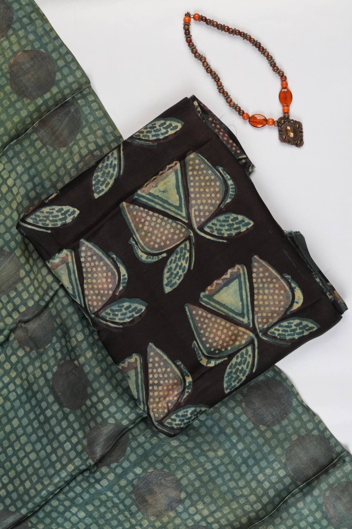 Premium Tussar Modal 2 Piece Unstitched Kurta & Dupatta Set – Traditional Weave-330