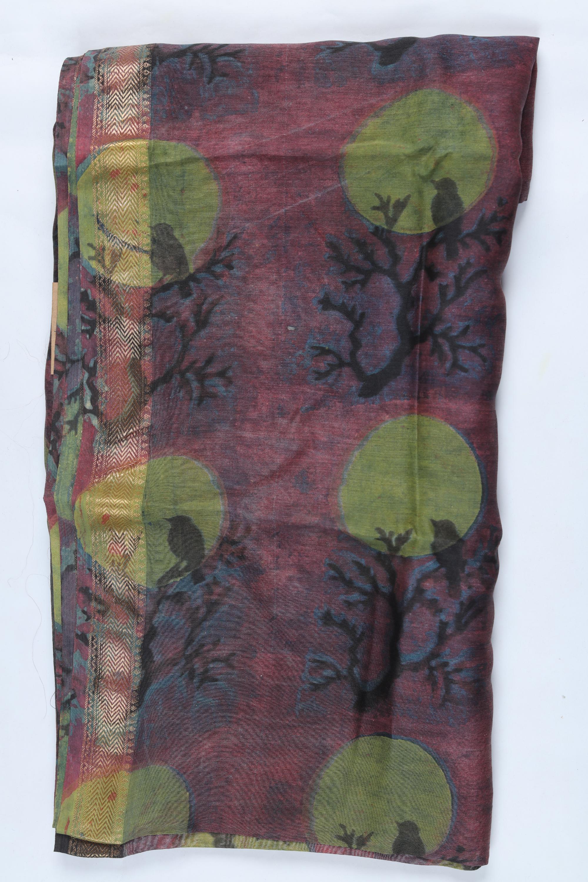 Chanderi 3 Piece Unstitched Suit Set – Traditional Weave-353