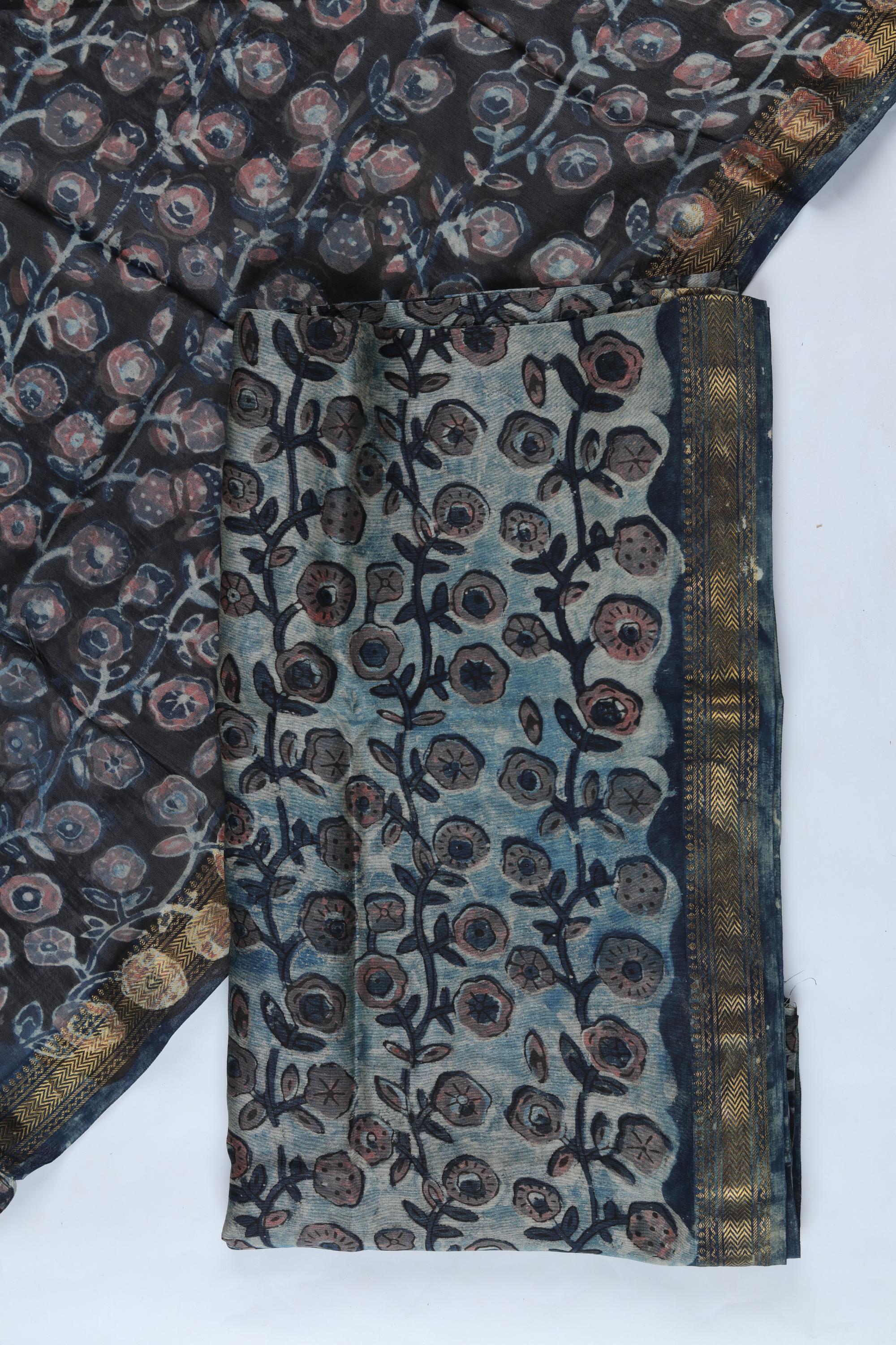 Chanderi 3 Piece Unstitched Suit Set – Traditional Weave-355