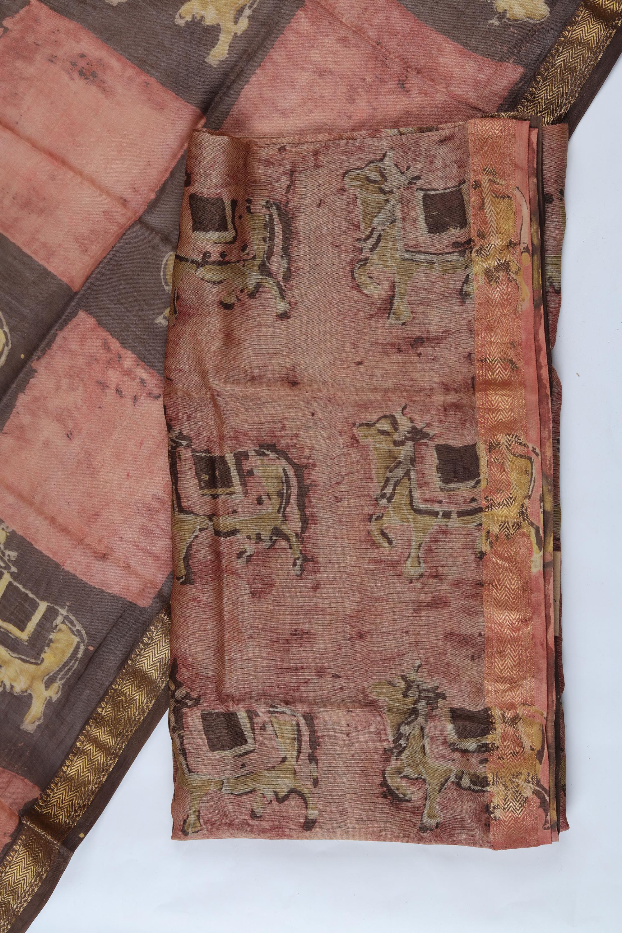 Chanderi 3 Piece Unstitched Suit Set – Traditional Weave-356