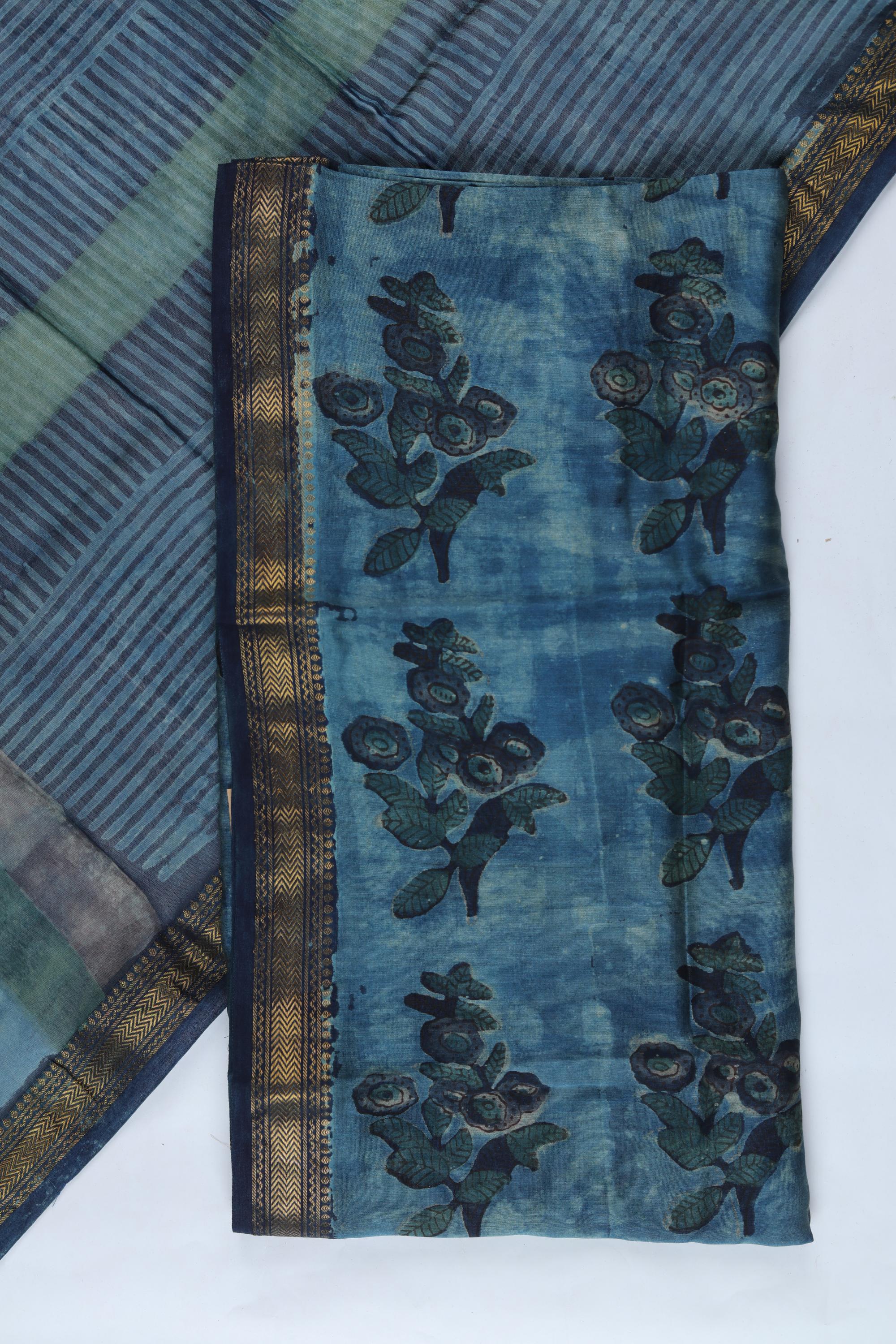 Chanderi 3 Piece Unstitched Suit Set – Traditional Weave-357